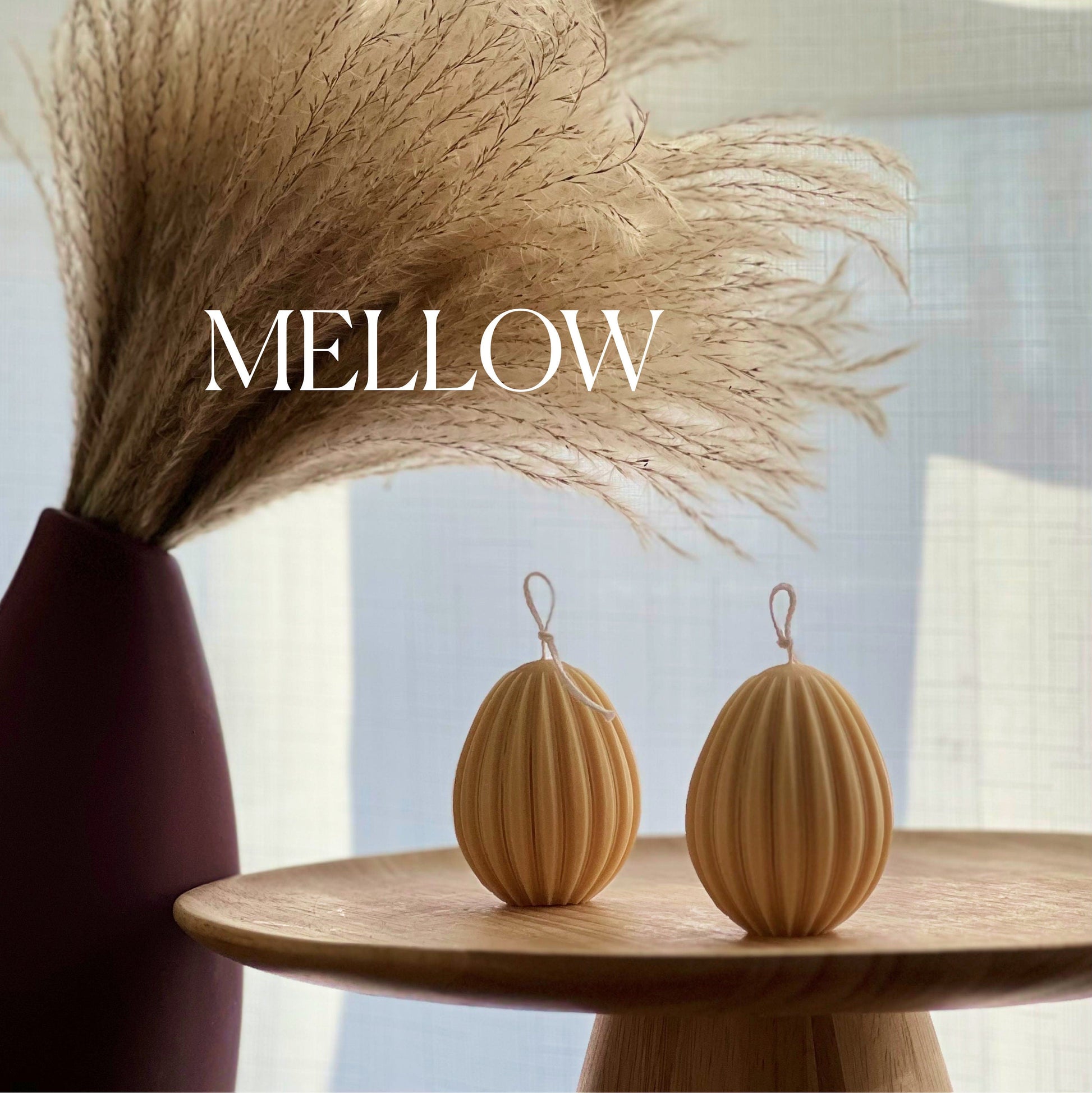 Ribbed Easter Egg Candle: Soywax Spring Decor
