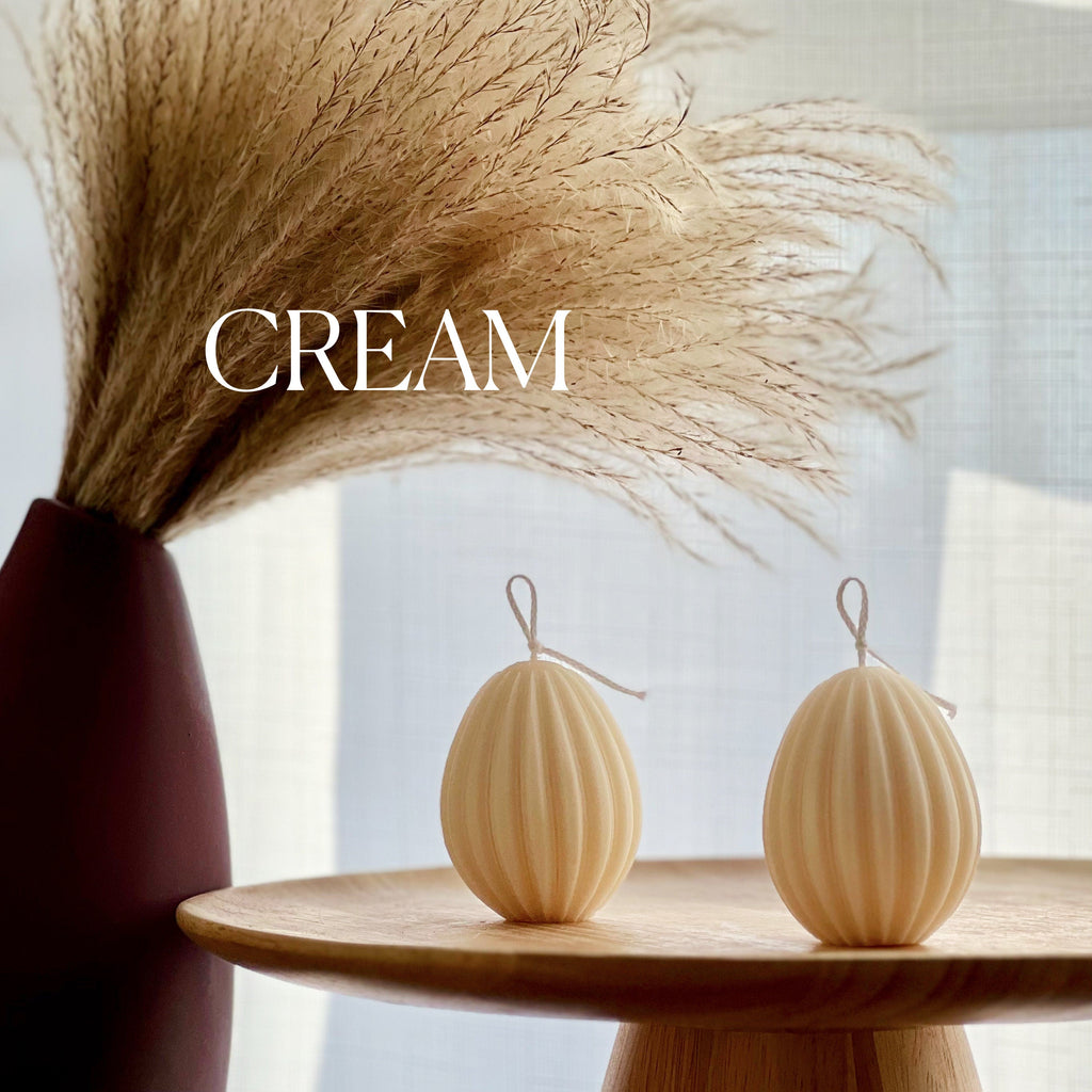 Ribbed Easter Egg Candle: Soywax Spring Decor
