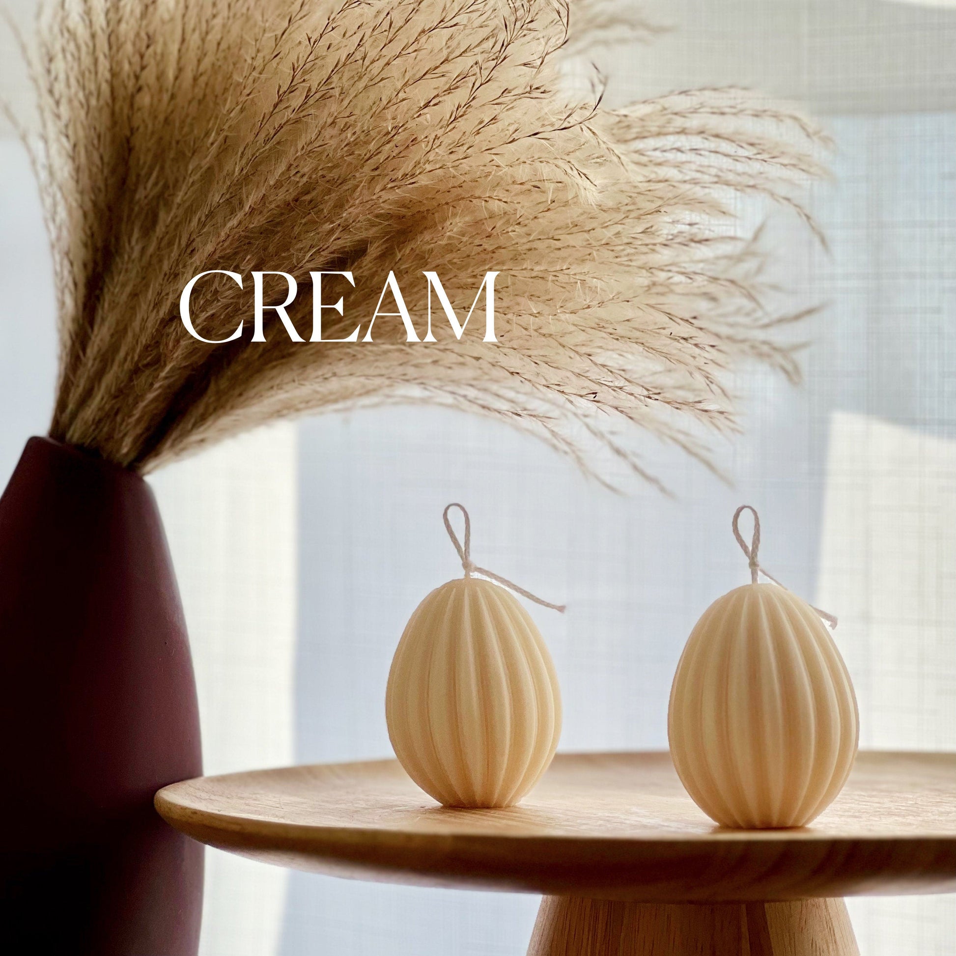 Ribbed Easter Egg Candle: Soywax Spring Decor