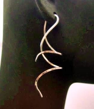 14k Gold Filled Spiral Earrings: Modern Geometric Dangle