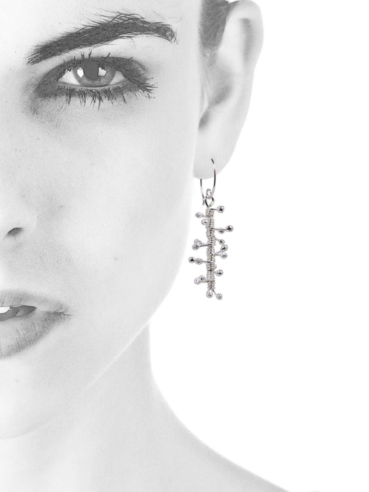 Silver Statement Earrings, Starburst Earrings, Firework Earrings, Eco Silver Earrings Gift for Woman, Festive Earrings