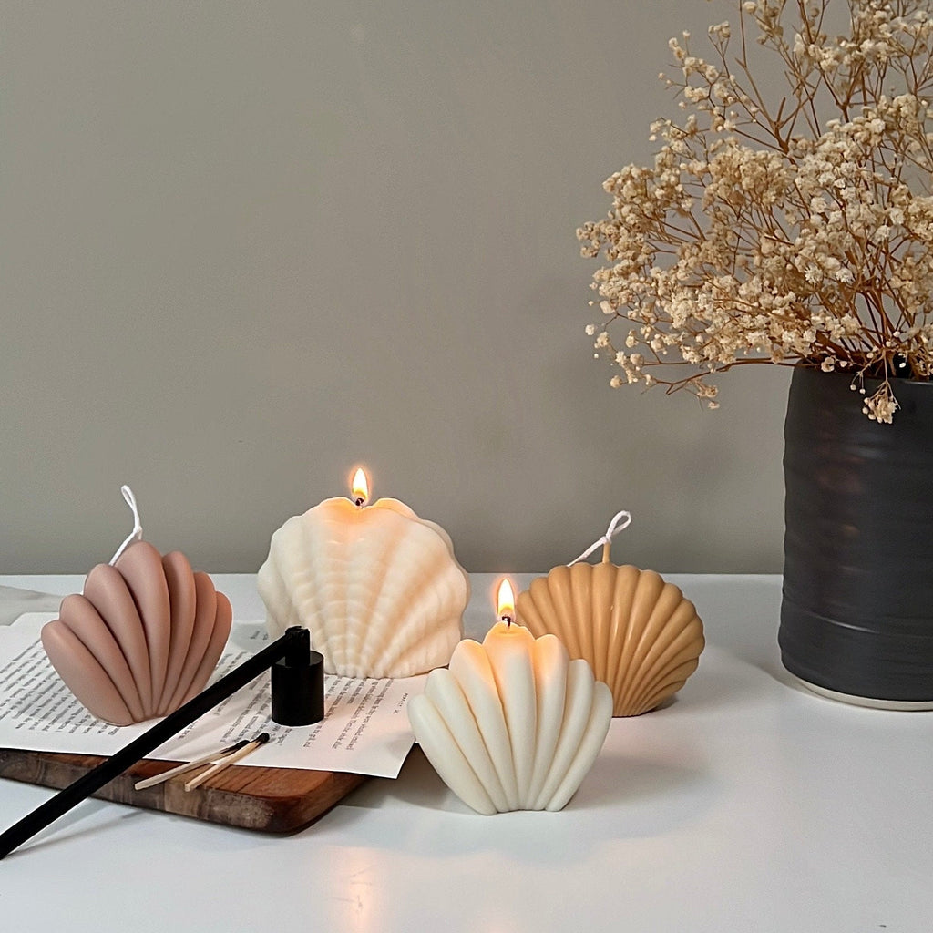 Large Soy Wax Clam Shell Candle | Home Decor