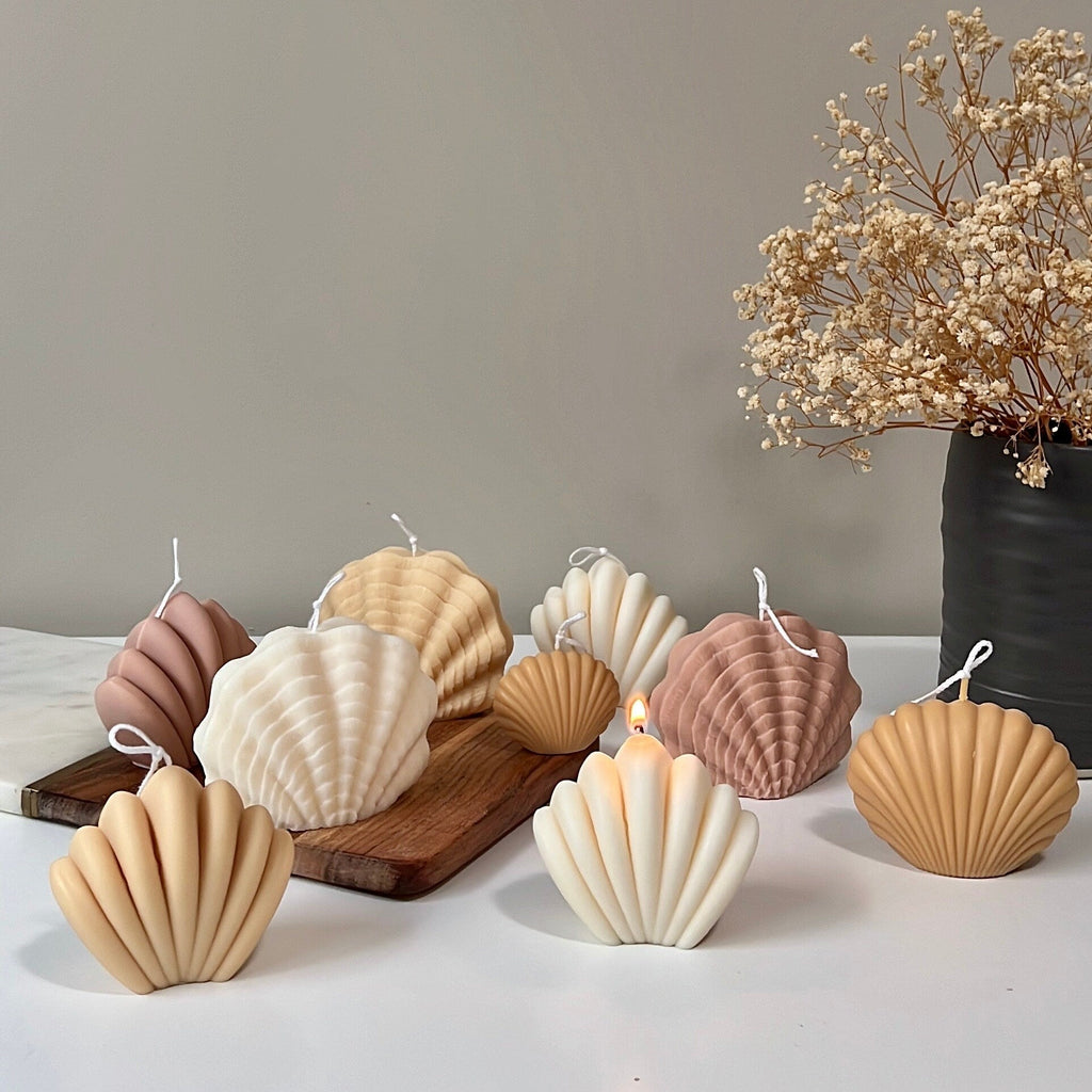 Large Soy Wax Clam Shell Candle | Home Decor