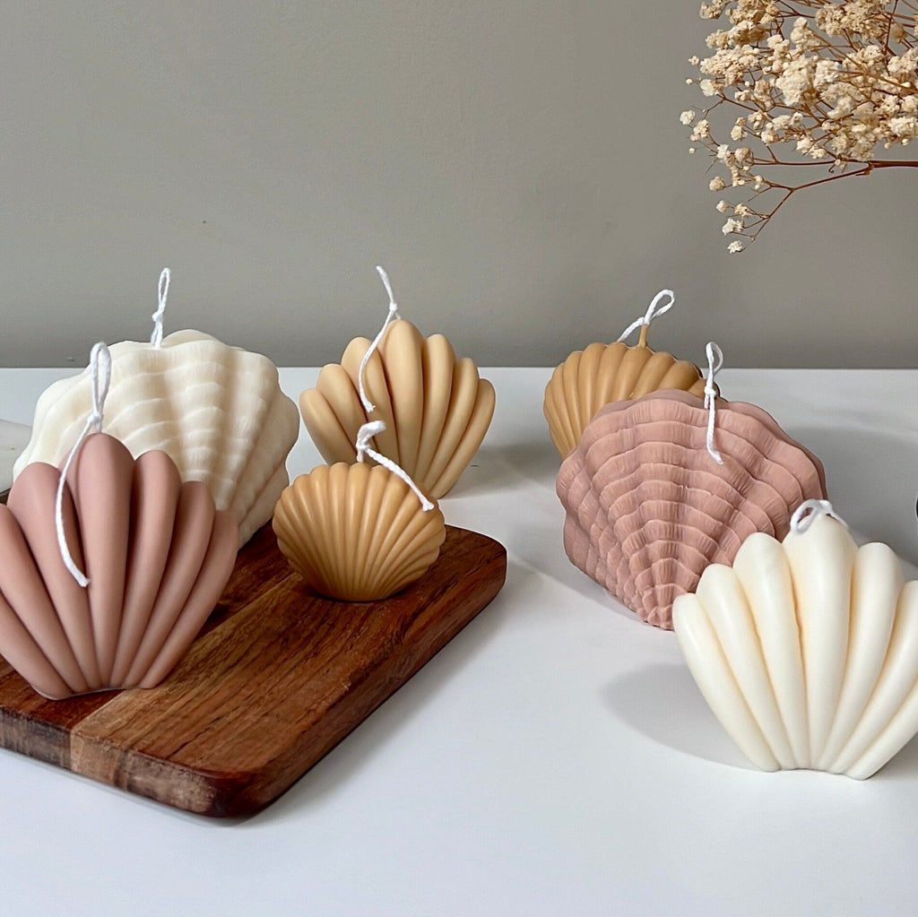 Large Soy Wax Clam Shell Candle | Home Decor