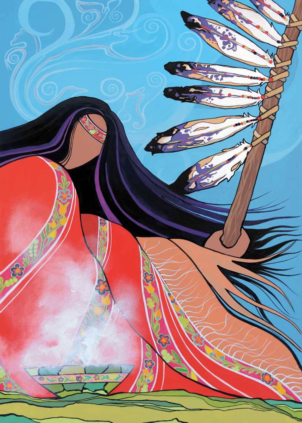 Prayers For The Missing par Pam Cailloux, carte d'art autochtone, carte d'art encadrée, artiste métisse