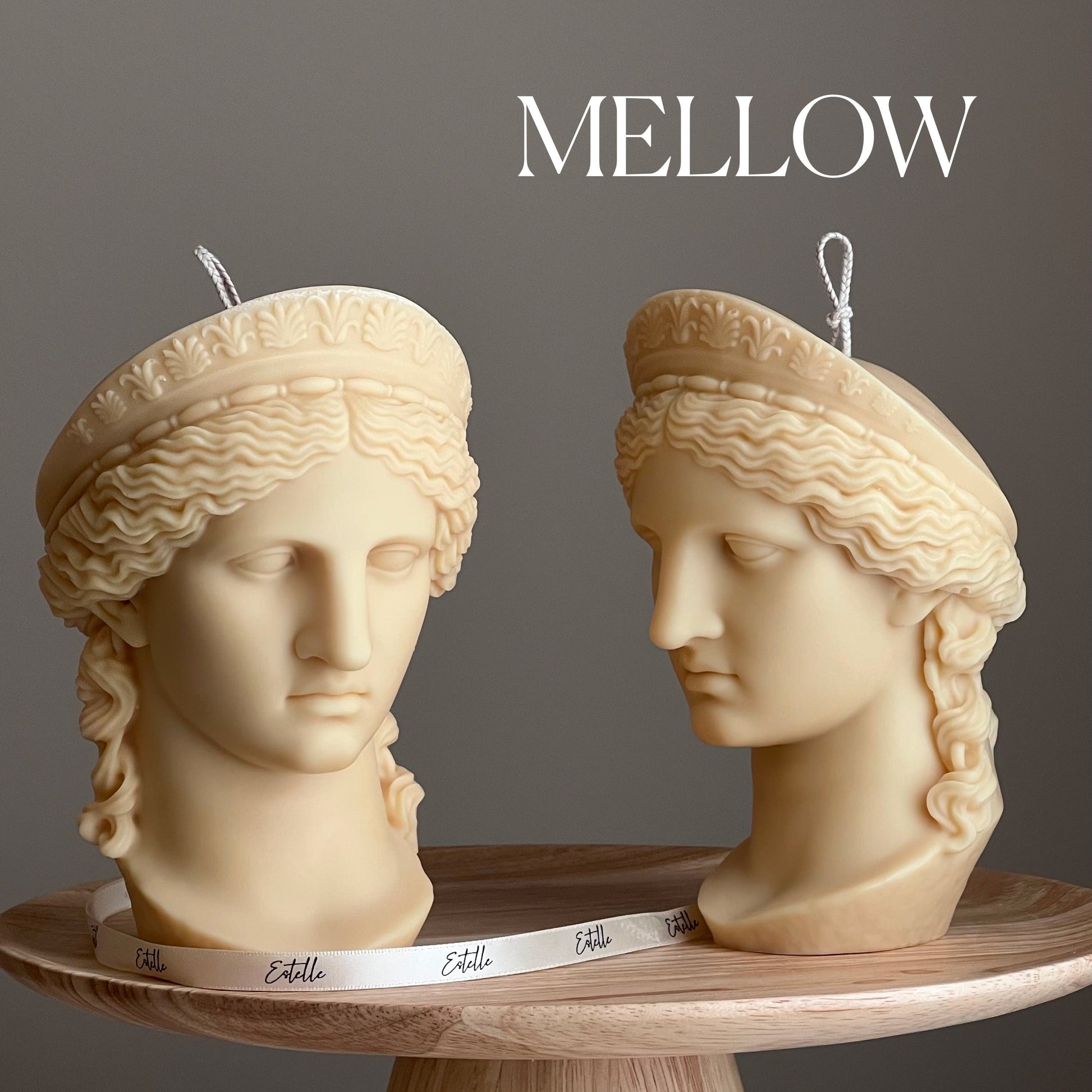 Hera Goddess Bust Candle: Sculptural Greek Statue Candle