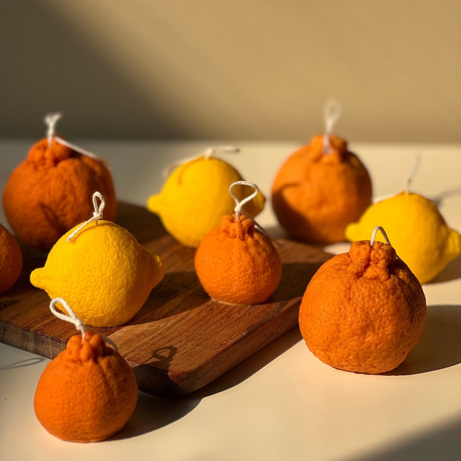 Lemon Shaped Soy Wax Candle: Vegan Minimalist Decor