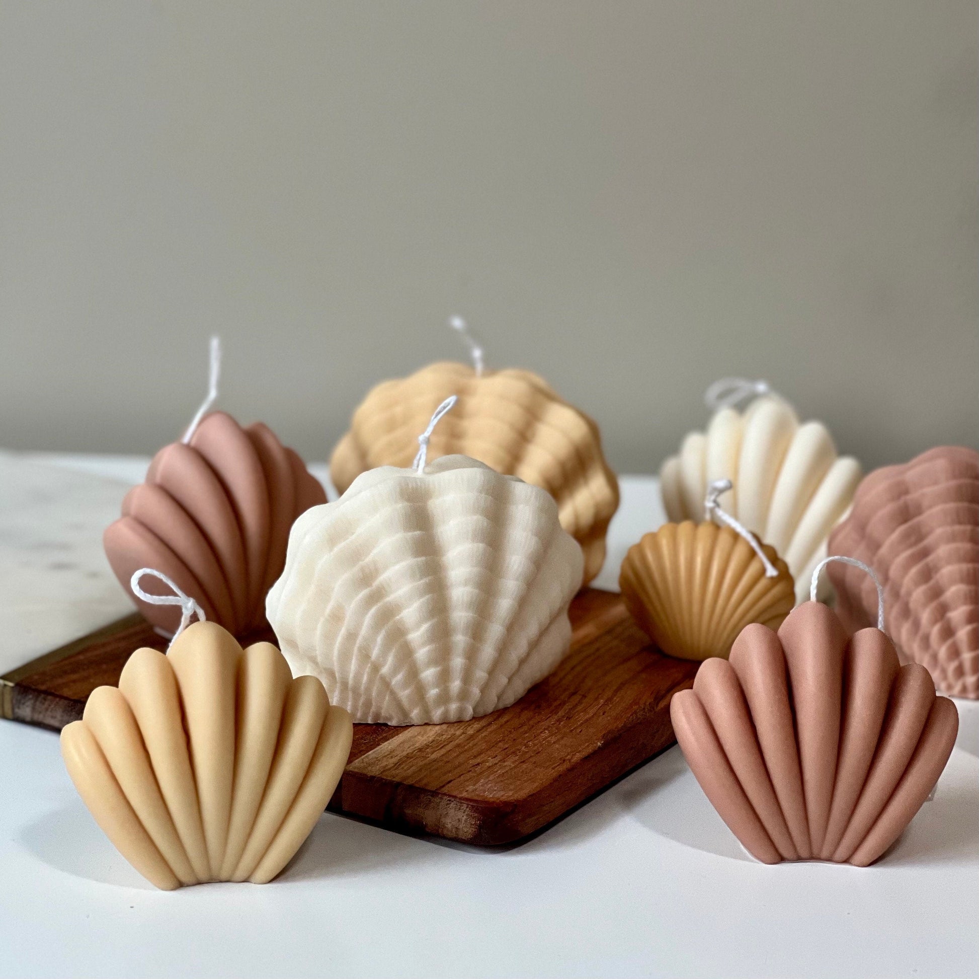 Large Soy Wax Clam Shell Candle | Home Decor