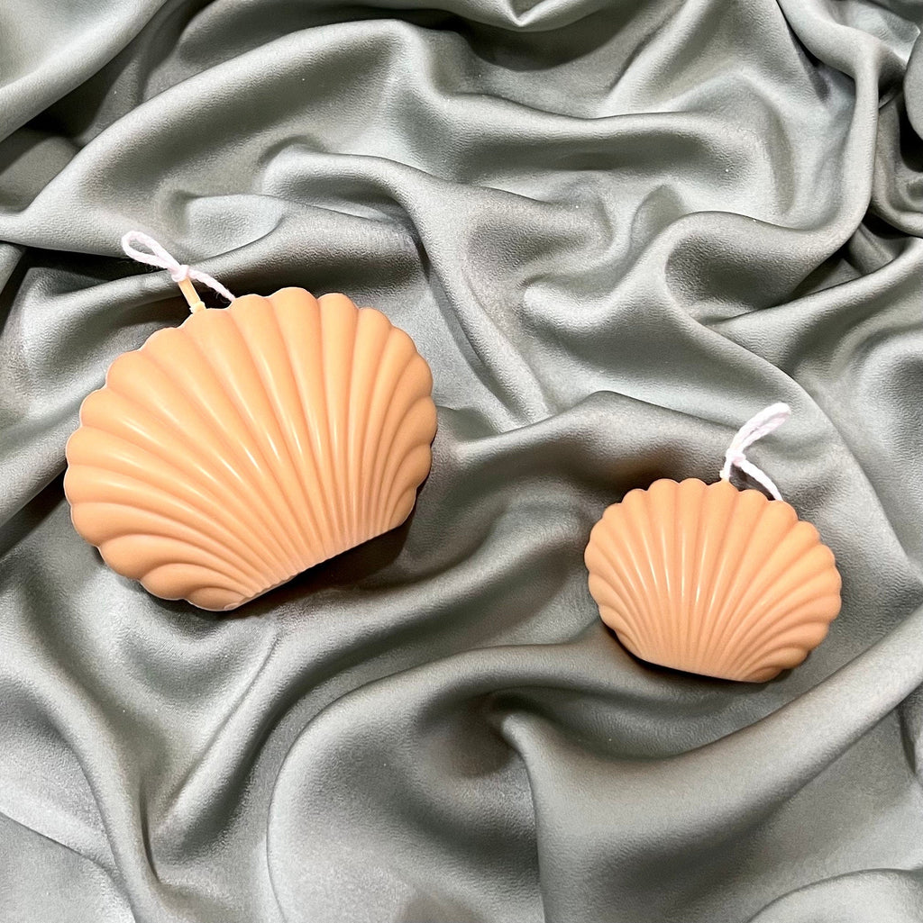 Ensemble de chandelles Coquillage | Cire de soya décorative, décoration intérieure