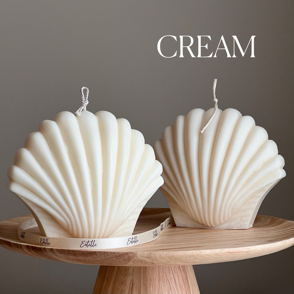 Large Seashell Soy Wax Candle | Unique Home Decor