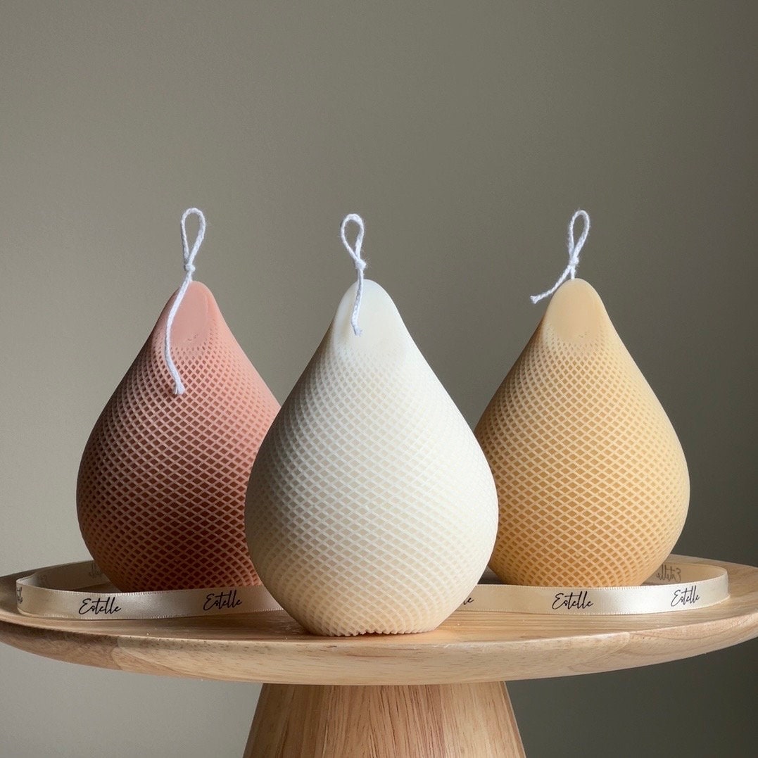 Handmade Water Drop Soy Candle | Decorative Pillar Candle