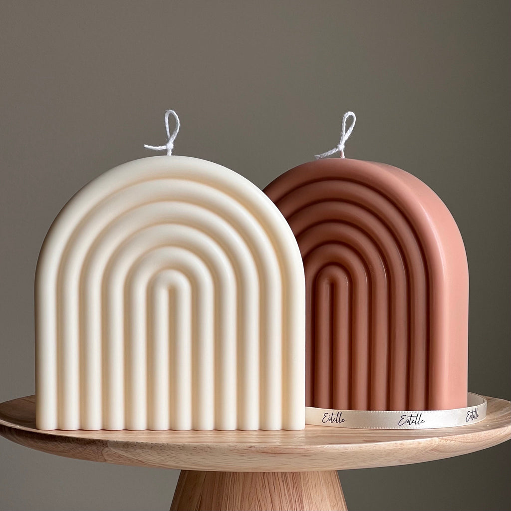 Handmade Rainbow Arch Soy Candle | Trendy Home Decor