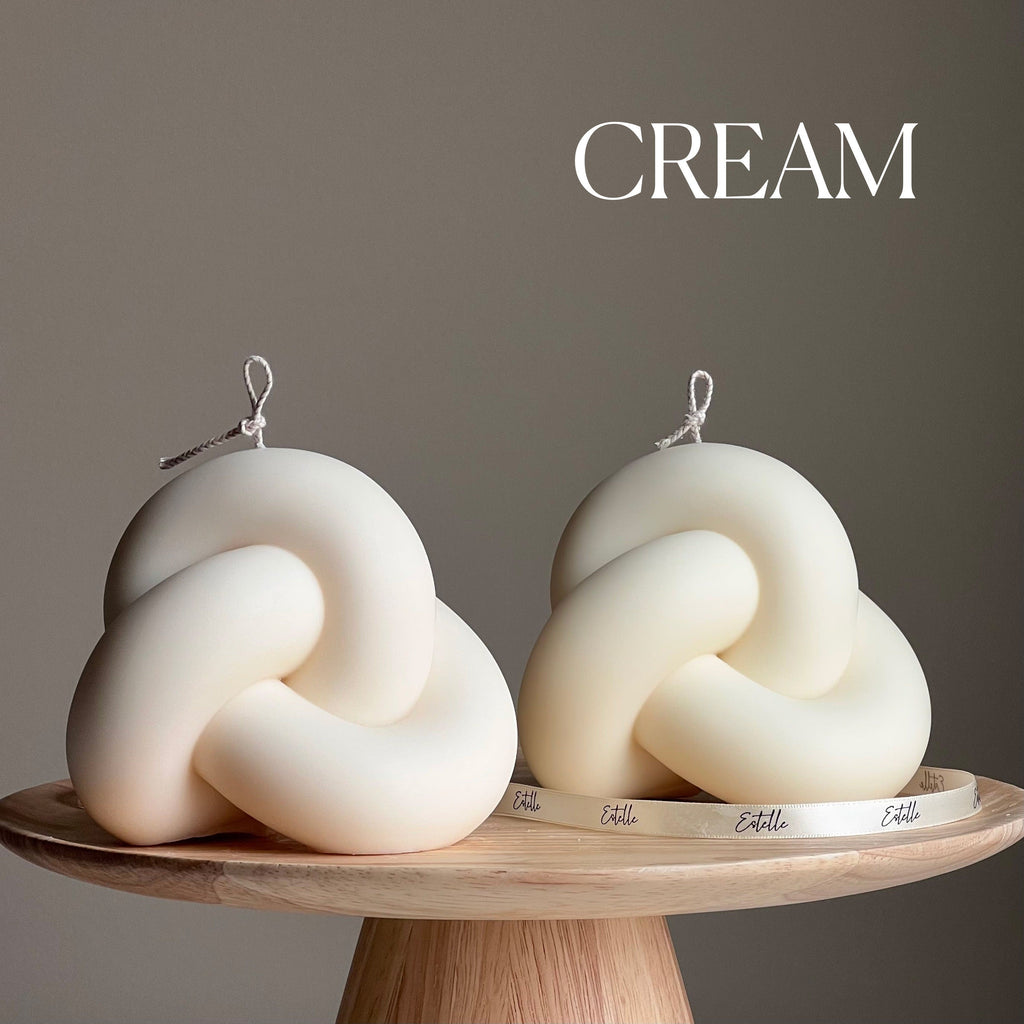 Large Knot Candle: Handmade Soy Wax Rope Candle, Minimalist Decor