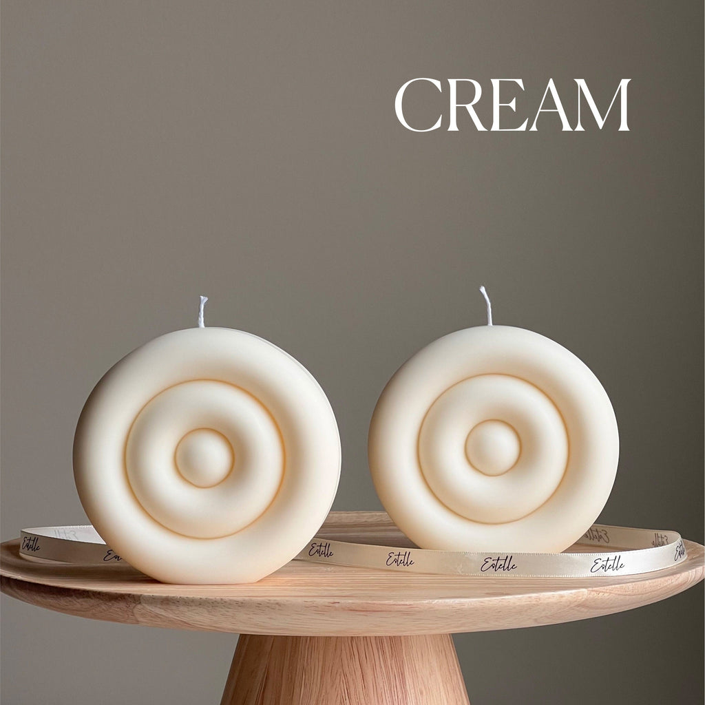 Handmade Round Soy Candle | Modern Home Decor