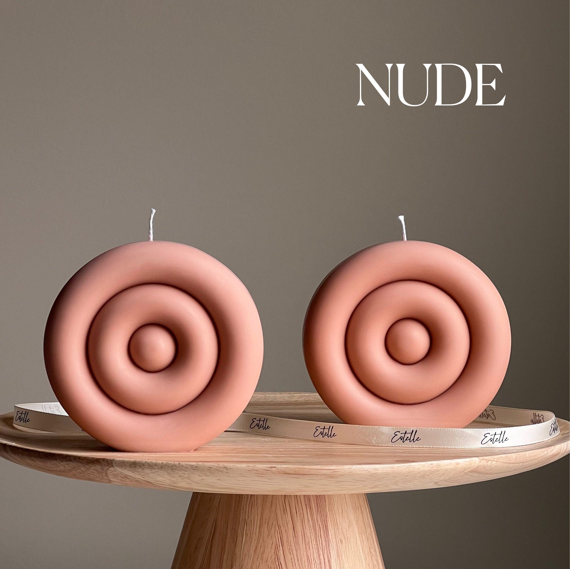 Handmade Round Soy Candle | Modern Home Decor