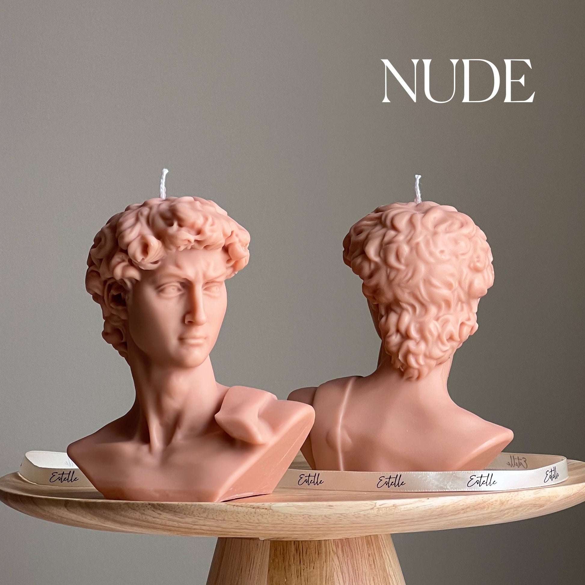 Michelangelo's David Head Candle | Soy Wax Bust Statue Candle