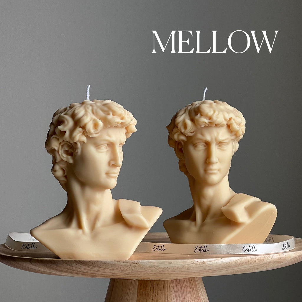 Michelangelo's David Head Candle | Soy Wax Bust Statue Candle