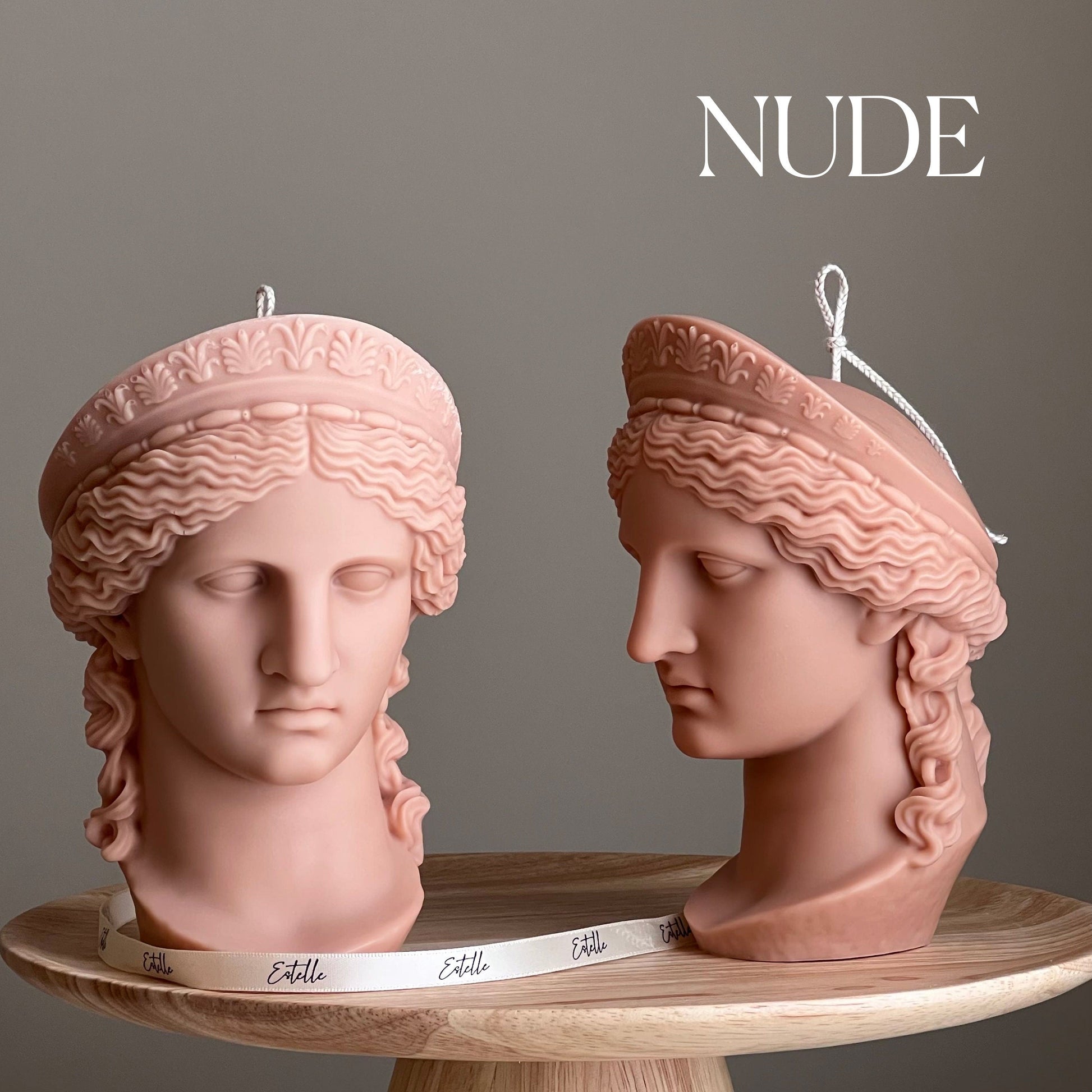 Hera Goddess Bust Candle: Sculptural Greek Statue Candle