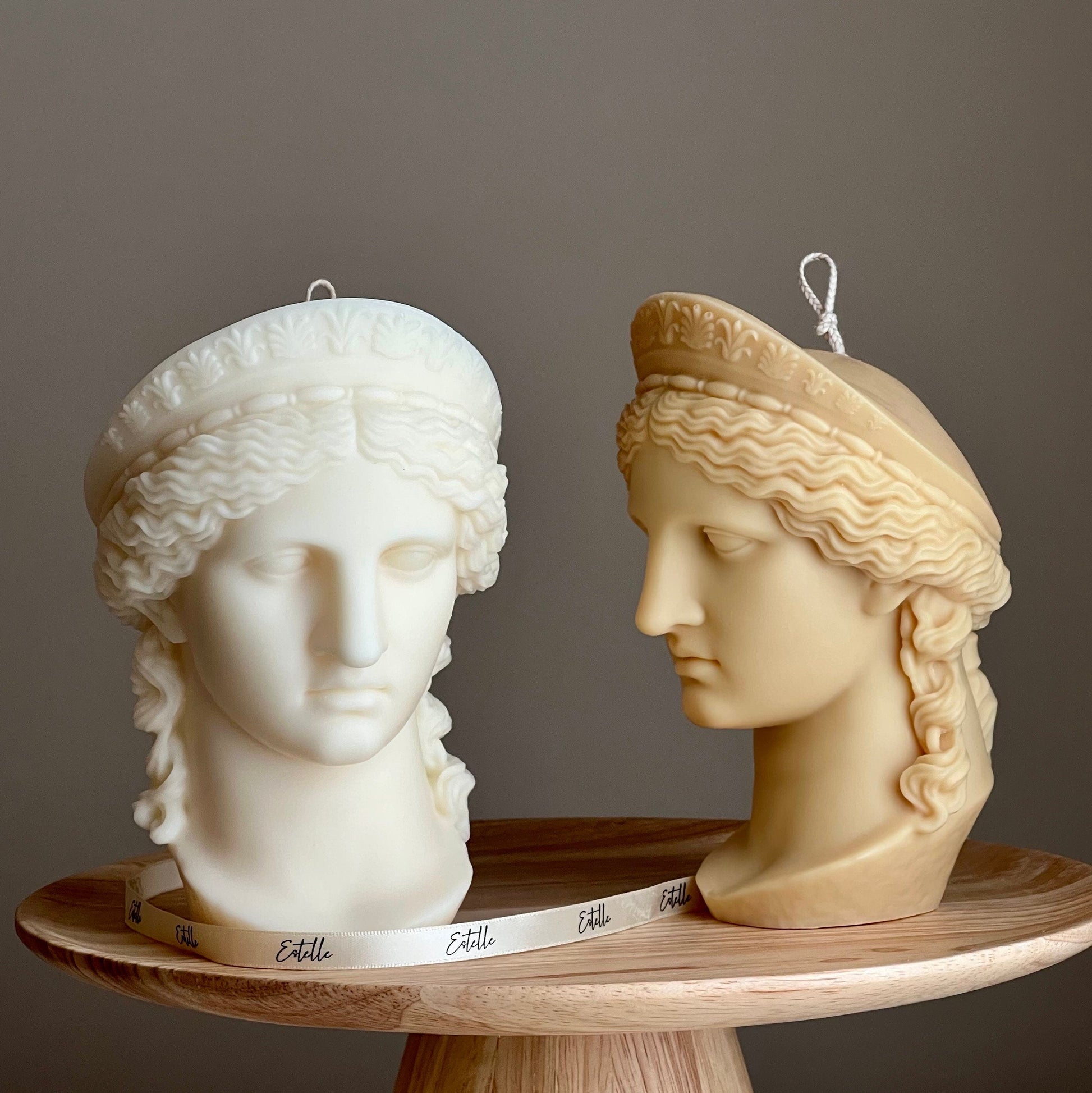 Hera Goddess Bust Candle: Sculptural Greek Statue Candle