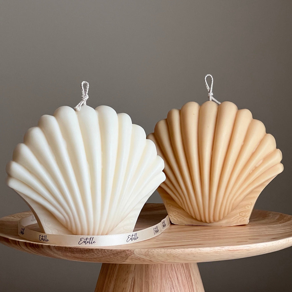 Large Seashell Soy Wax Candle | Unique Home Decor