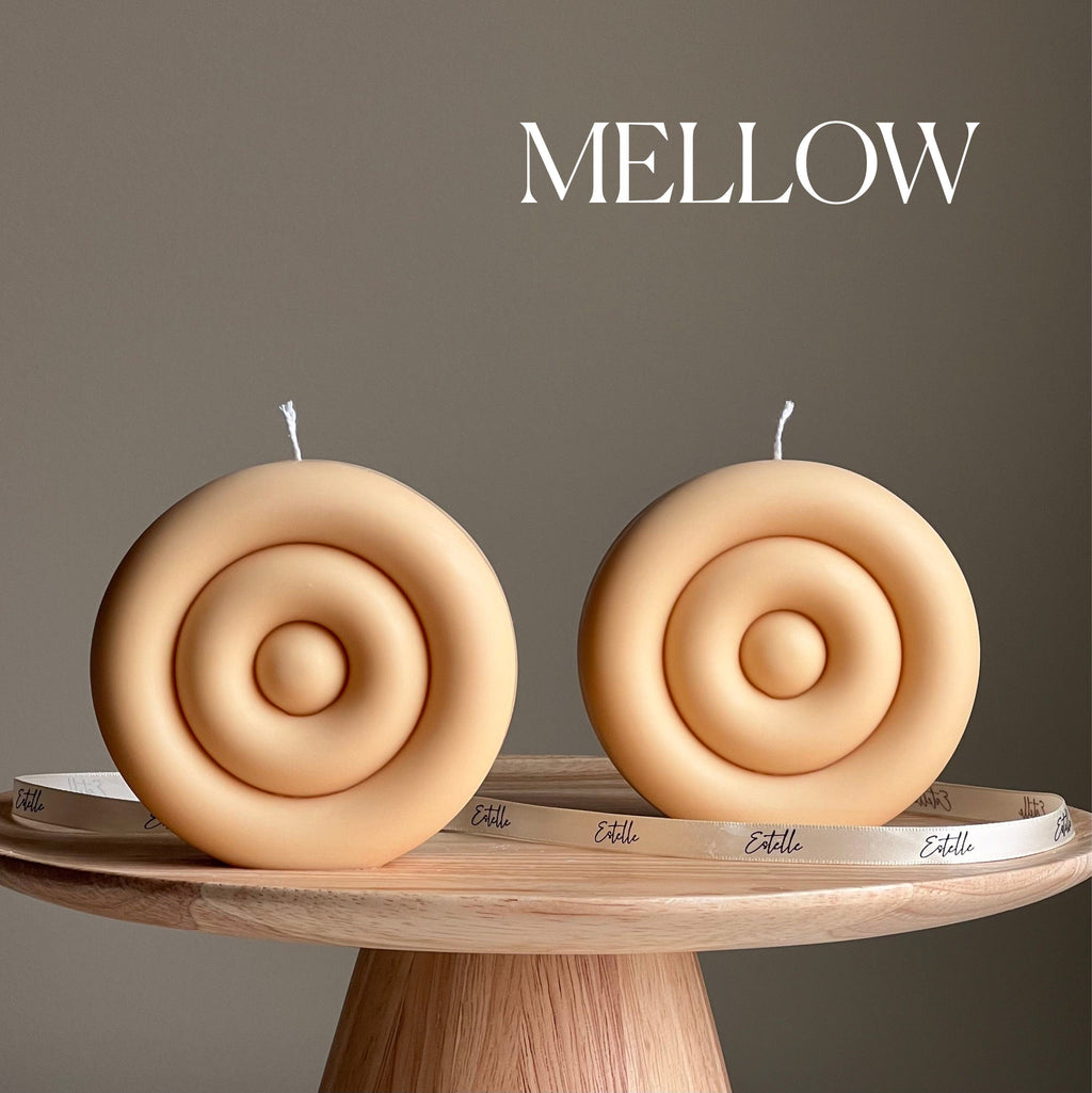 Handmade Round Soy Candle | Modern Home Decor
