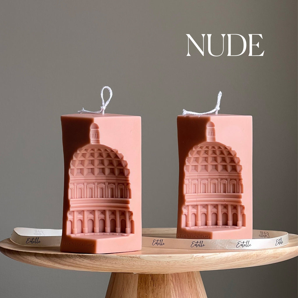 Capitol Architecture Candle: Decorative Soy Wax Pillar Candle