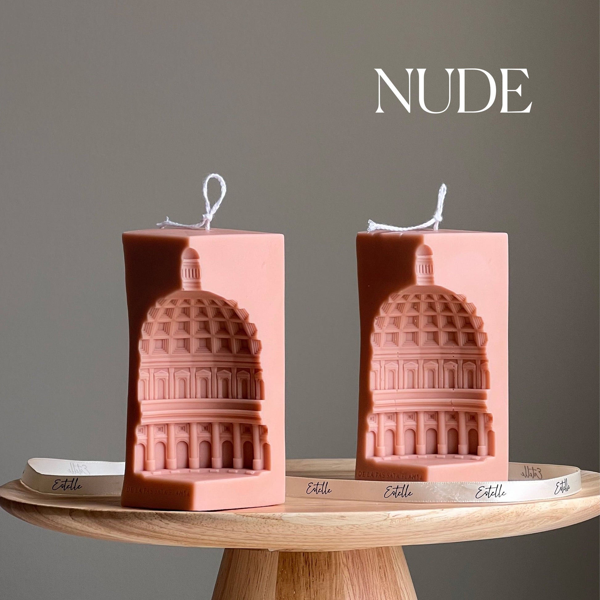 Capitol Architecture Candle: Decorative Soy Wax Pillar Candle