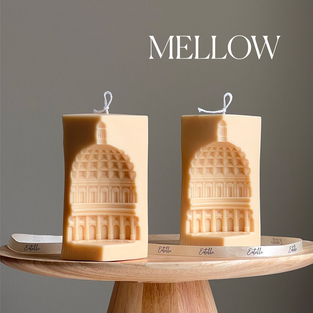 Capitol Architecture Candle: Decorative Soy Wax Pillar Candle