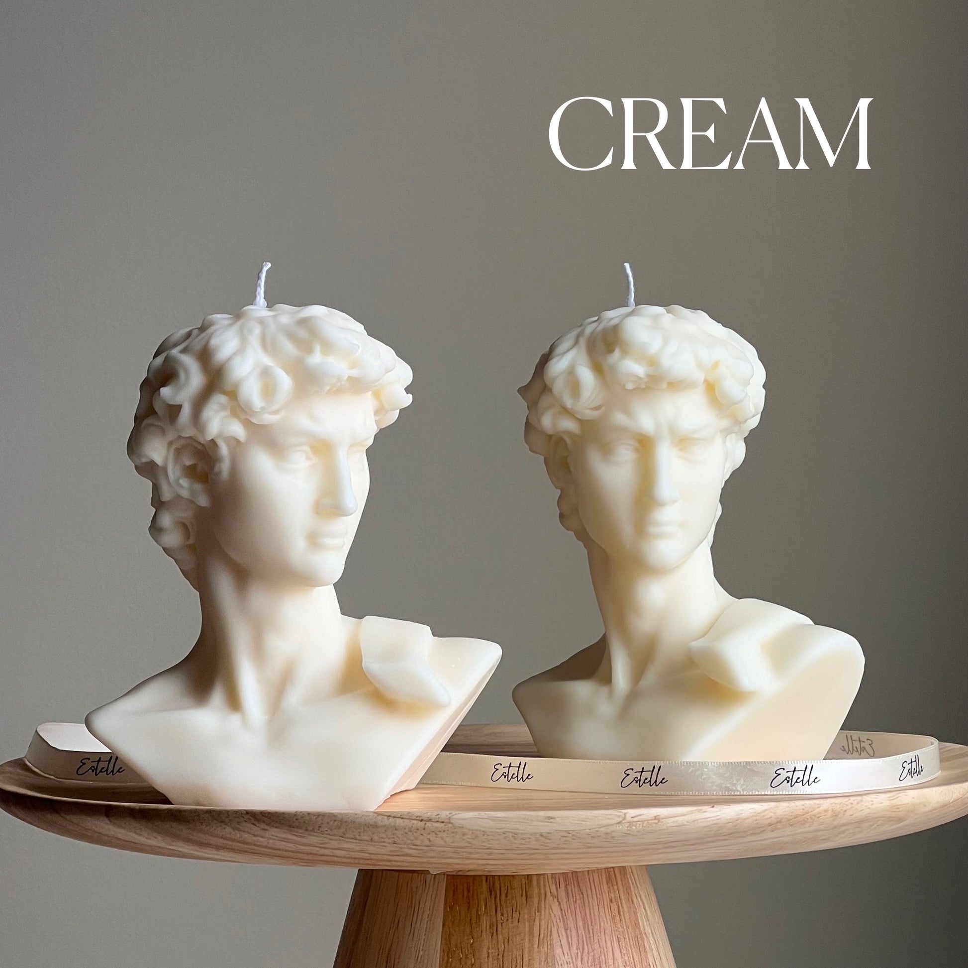 Michelangelo's David Head Candle | Soy Wax Bust Statue Candle