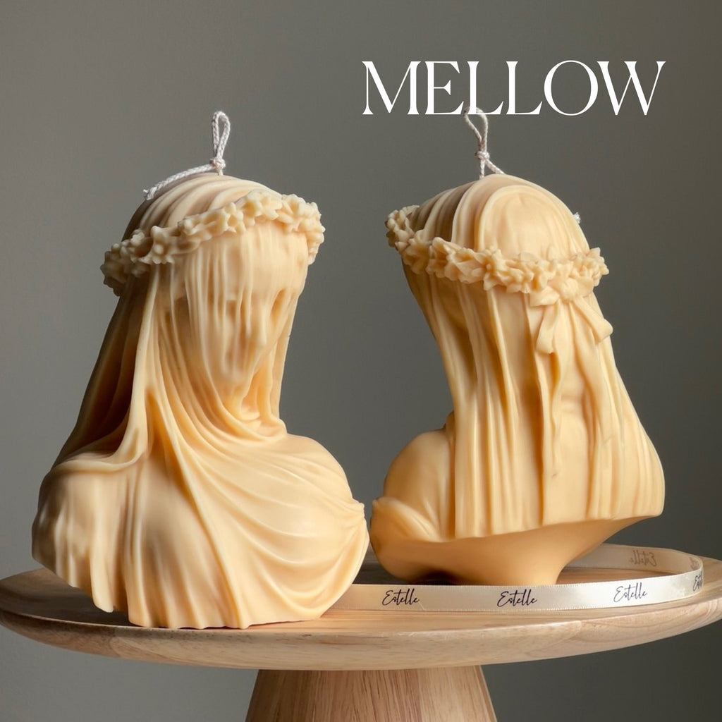 Veiled Lady Soy Wax Candle | Woman Bust Statue Candle