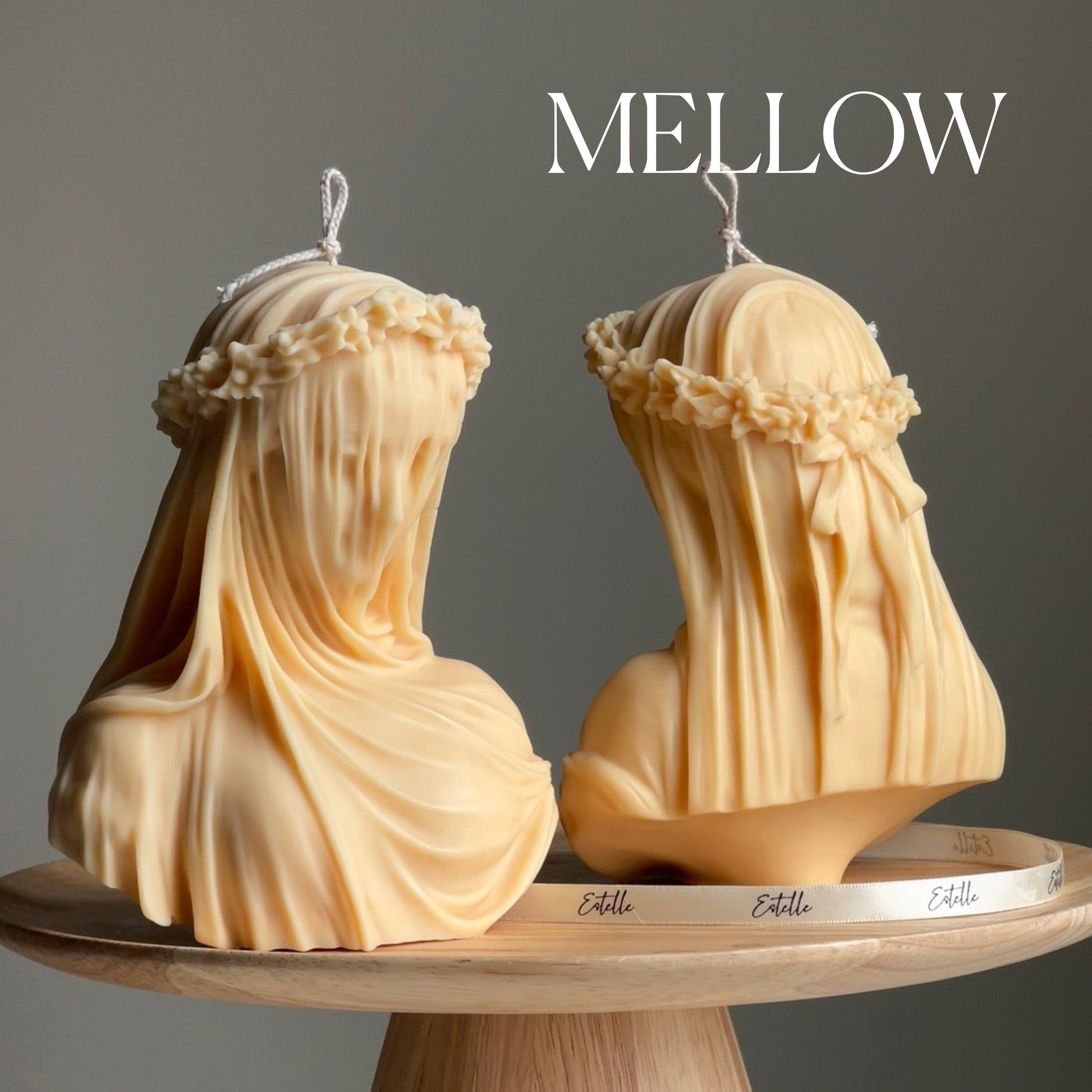 Veiled Lady Soy Wax Candle | Woman Bust Statue Candle