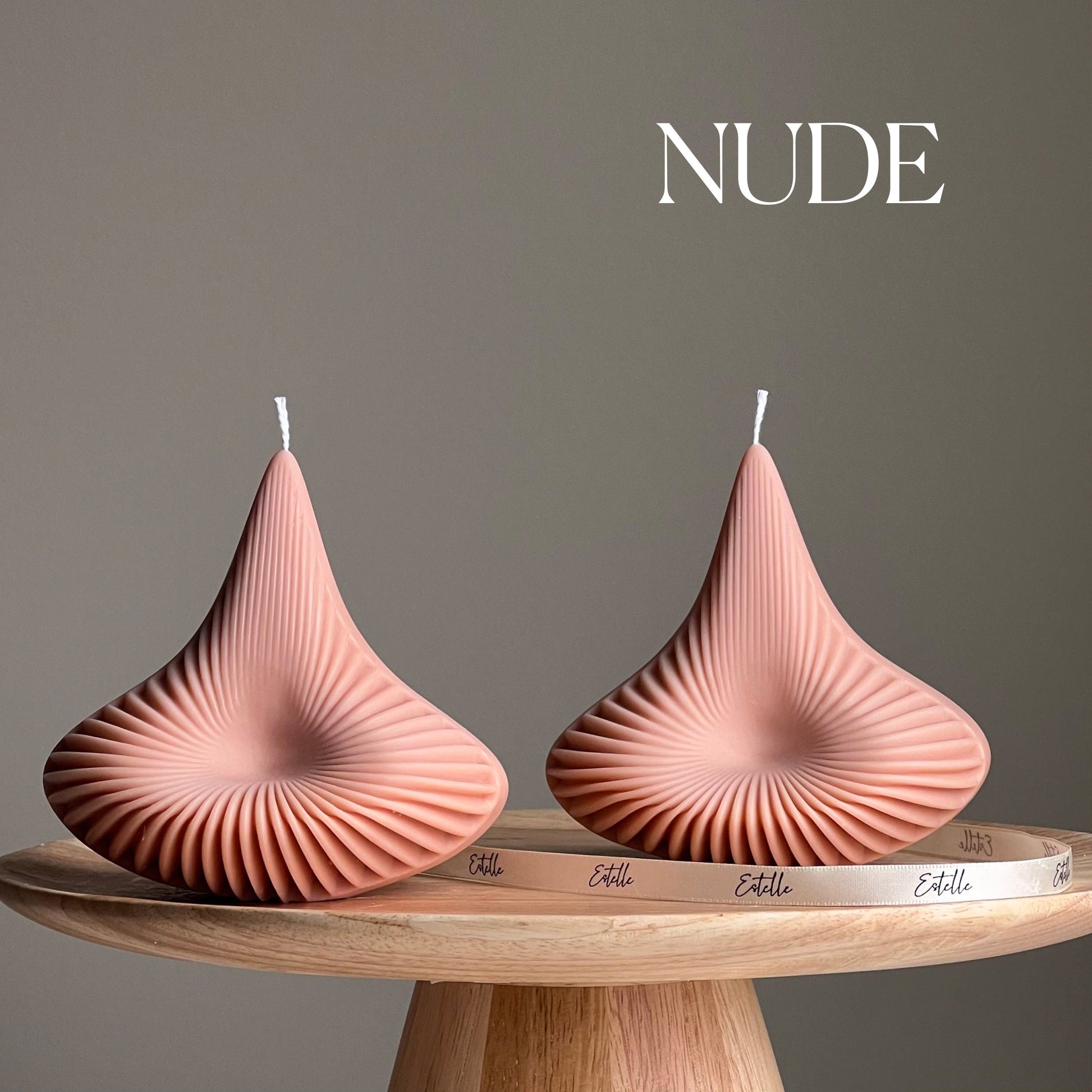 Handmade Ribbed Pyramid Soy Candle | Unique Home Decor