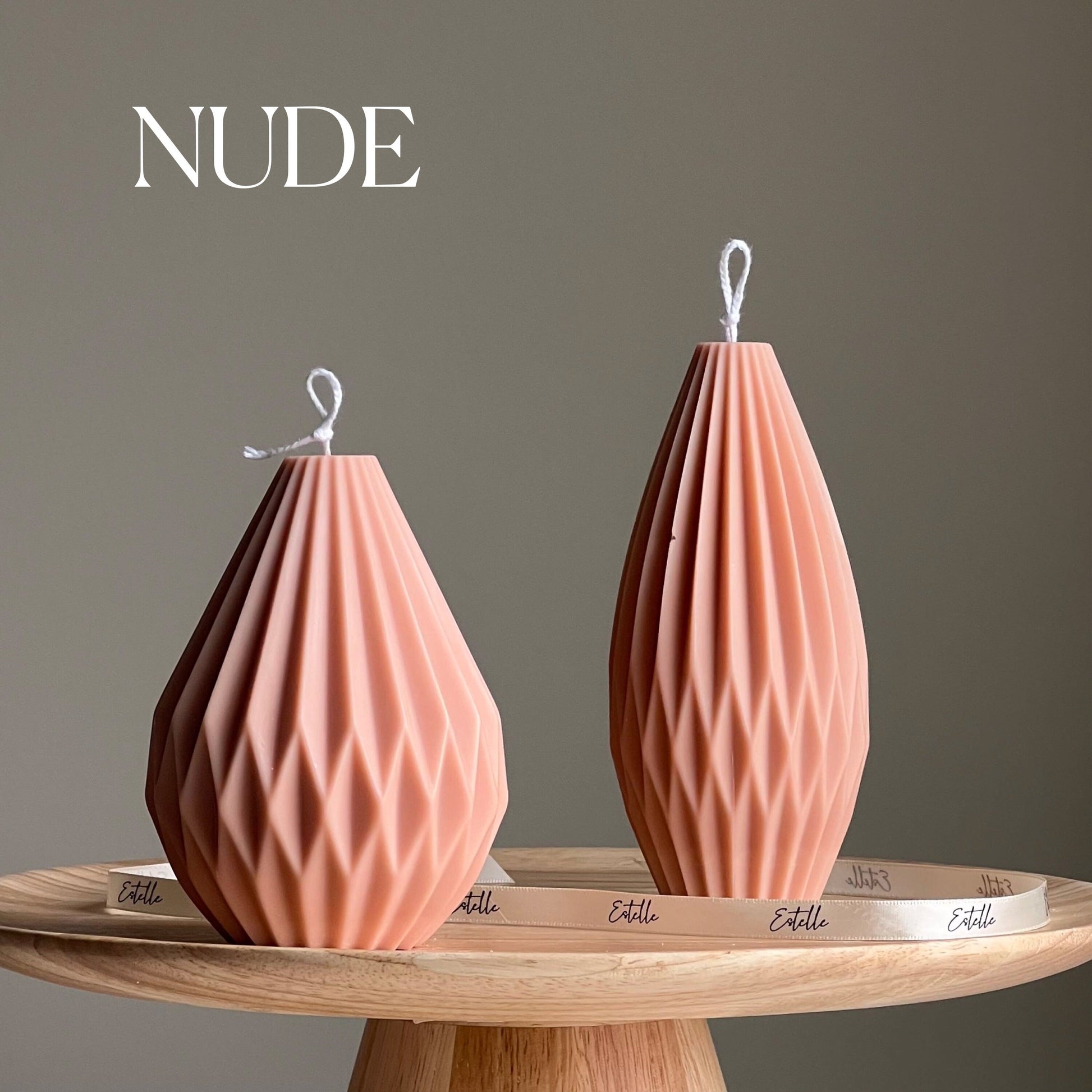 Origami Lantern Candle: Sculptural Soy Wax Candle, Minimalist Decor