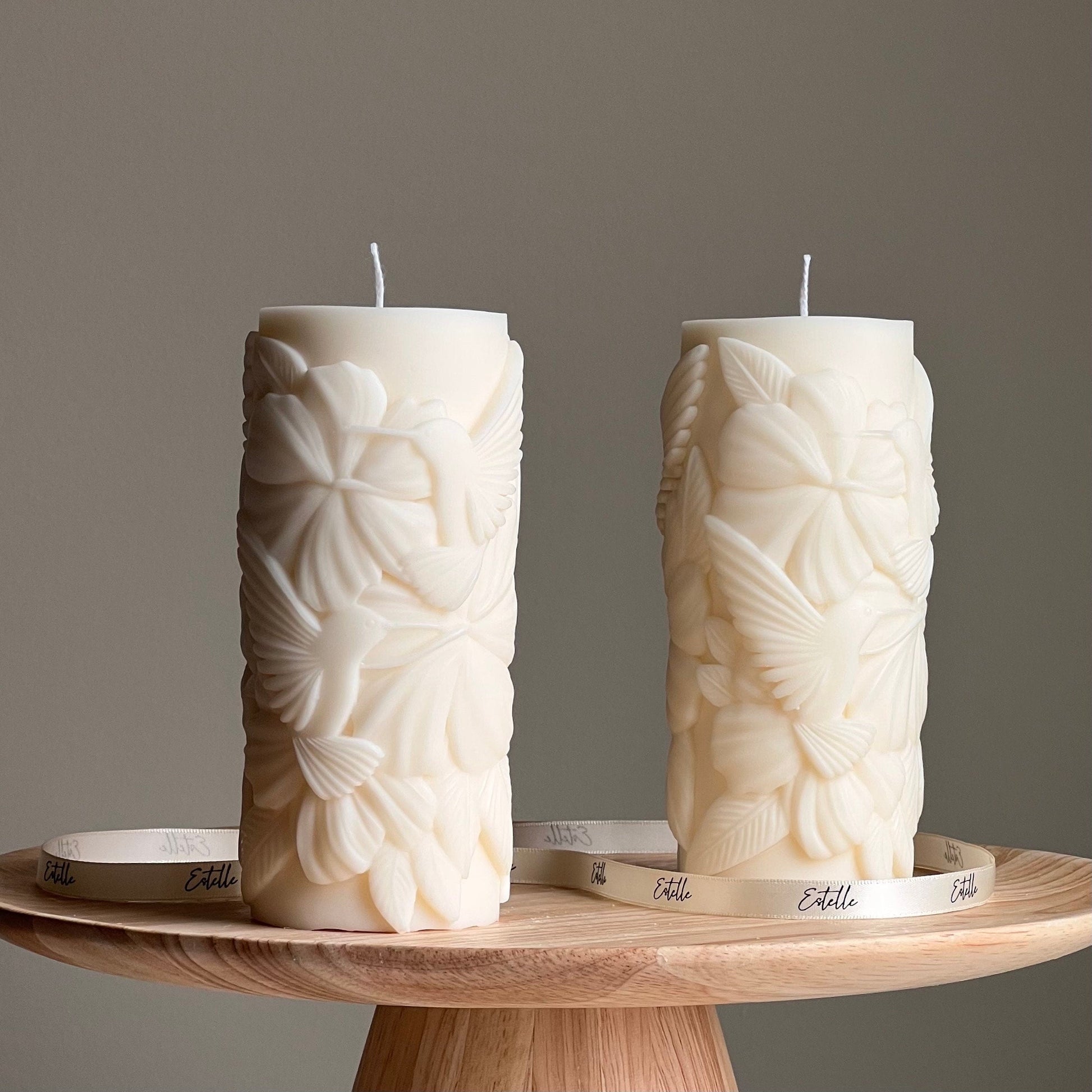 Colibri Soy Pillar Candle: Sculptural Home Decor