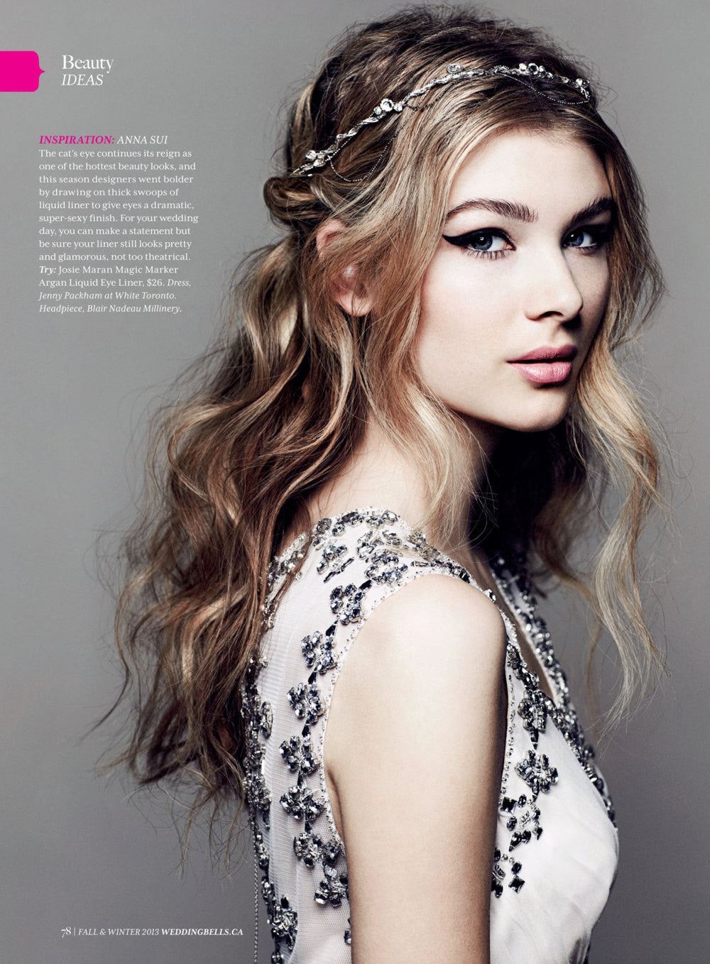 OLYMPIA Crystal Draped Bridal Crown