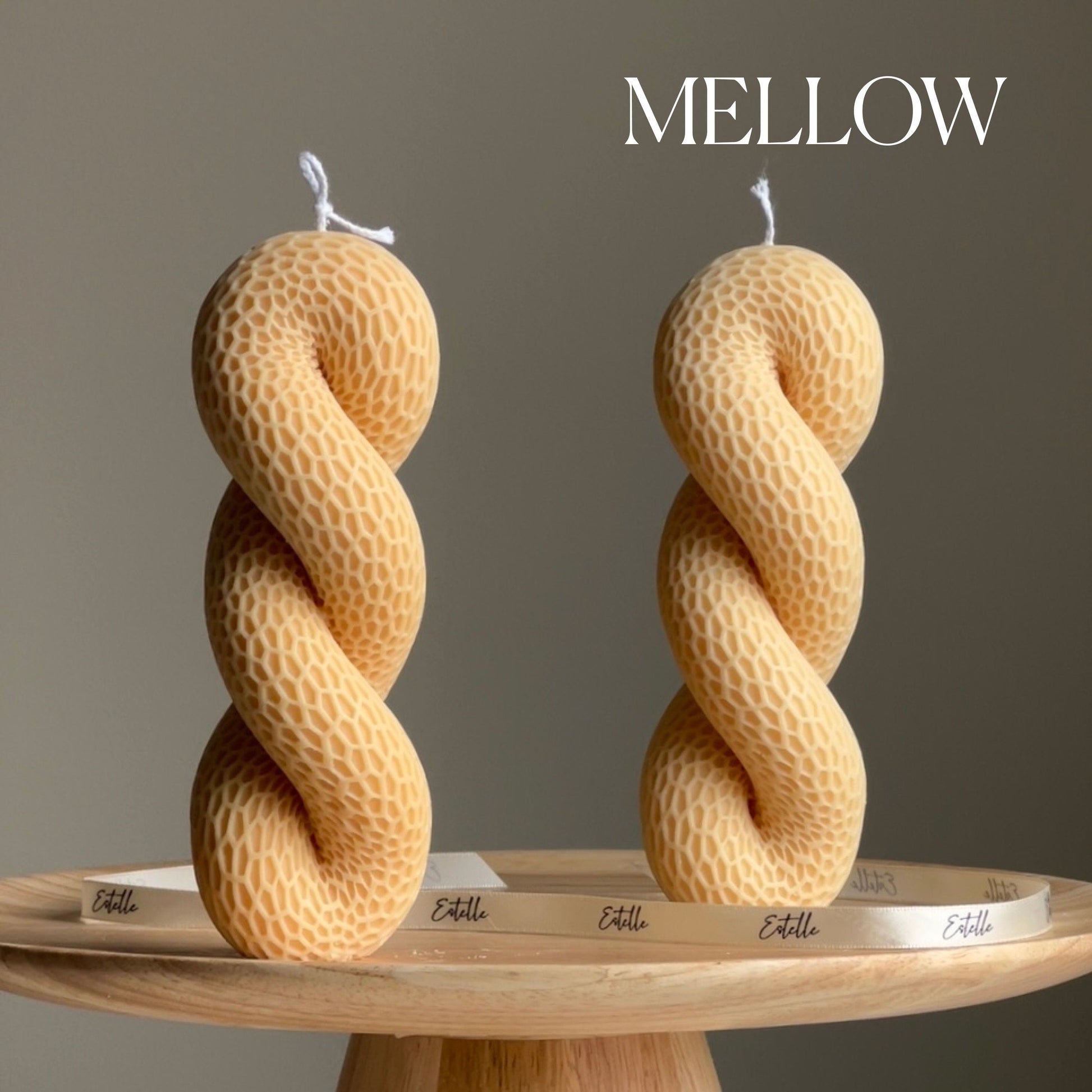 Snail Tail Soy Pillar Candle: Sculptural Home Decor