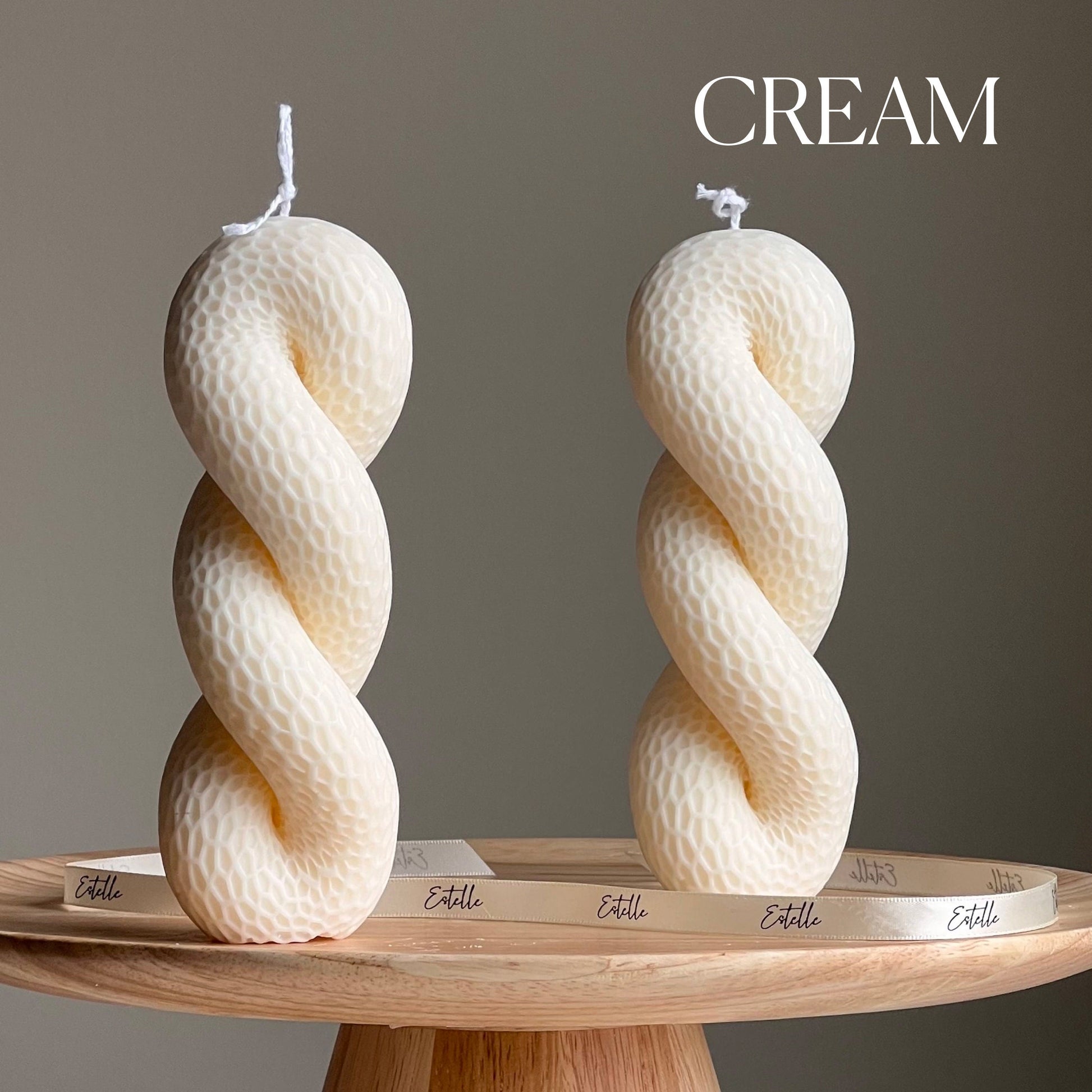 Snail Tail Soy Pillar Candle: Sculptural Home Decor