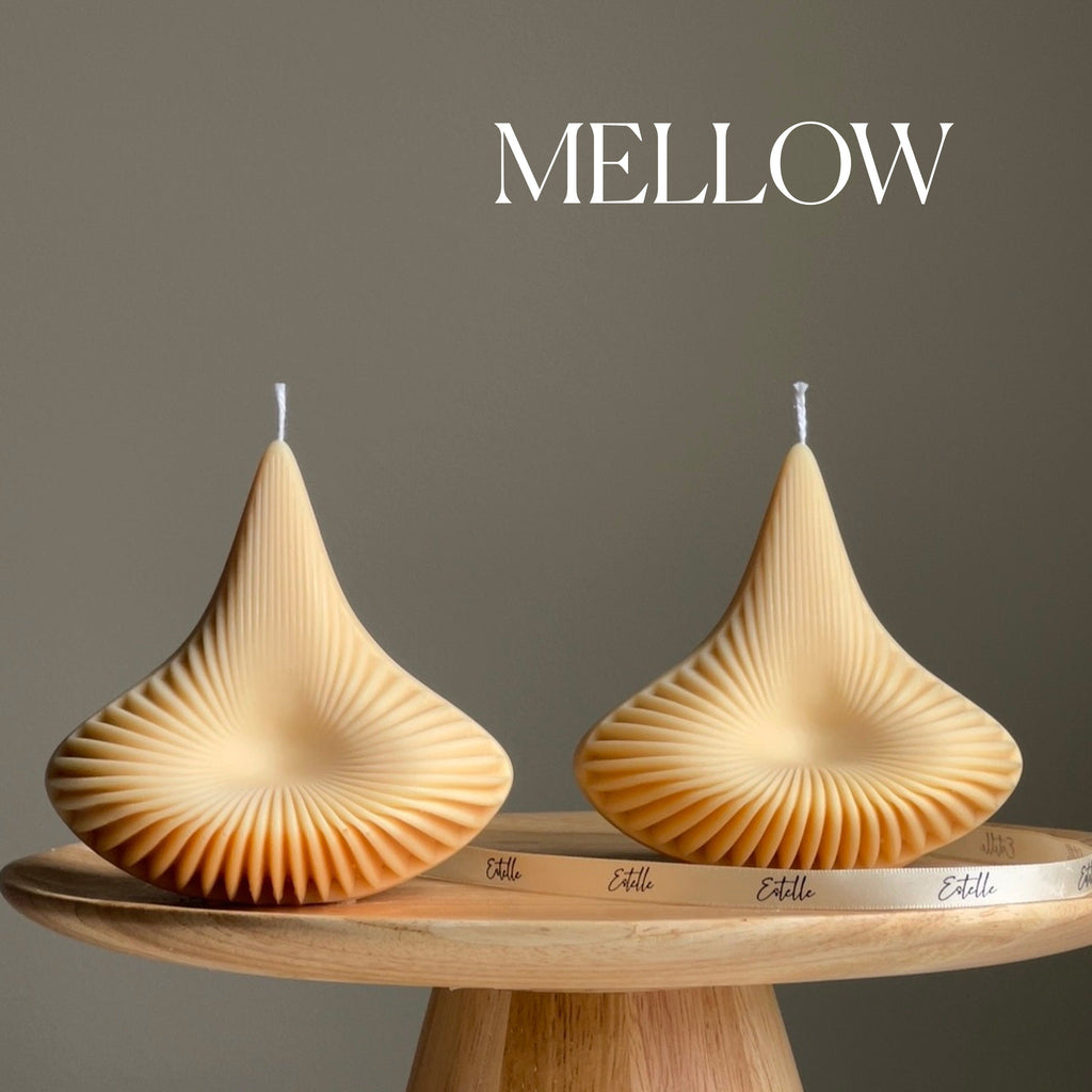 Handmade Ribbed Pyramid Soy Candle | Unique Home Decor