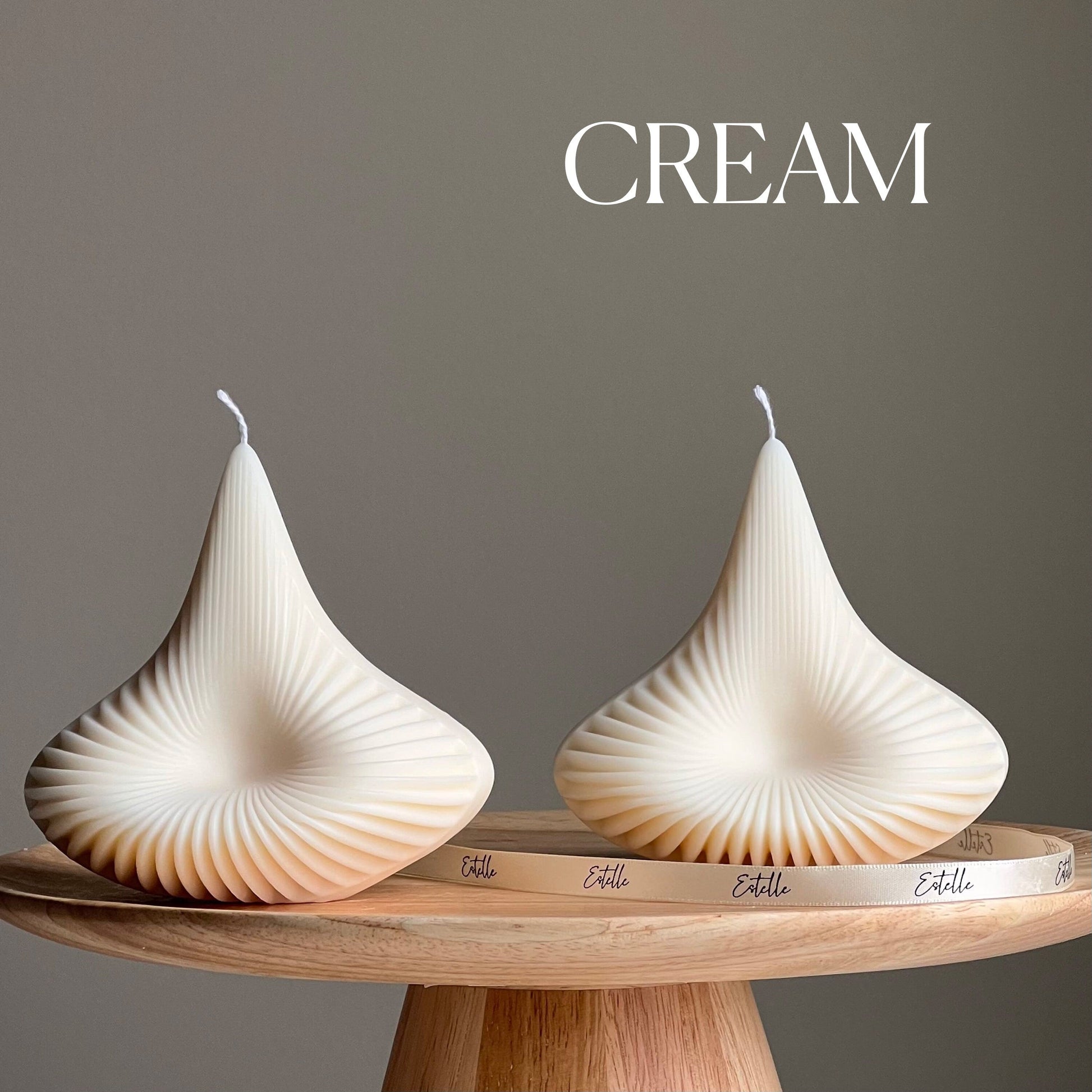 Handmade Ribbed Pyramid Soy Candle | Unique Home Decor