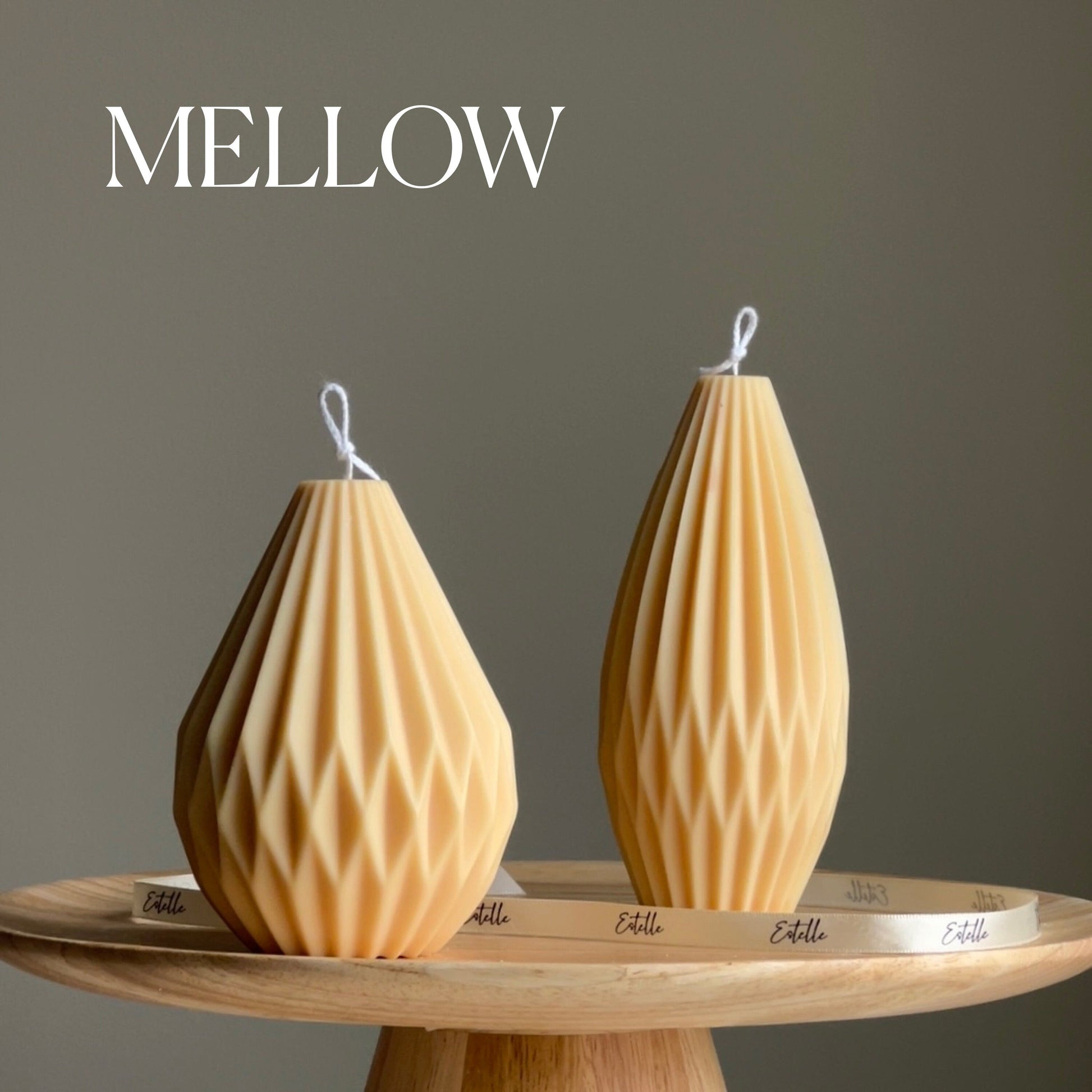 Origami Lantern Candle: Sculptural Soy Wax Candle, Minimalist Decor