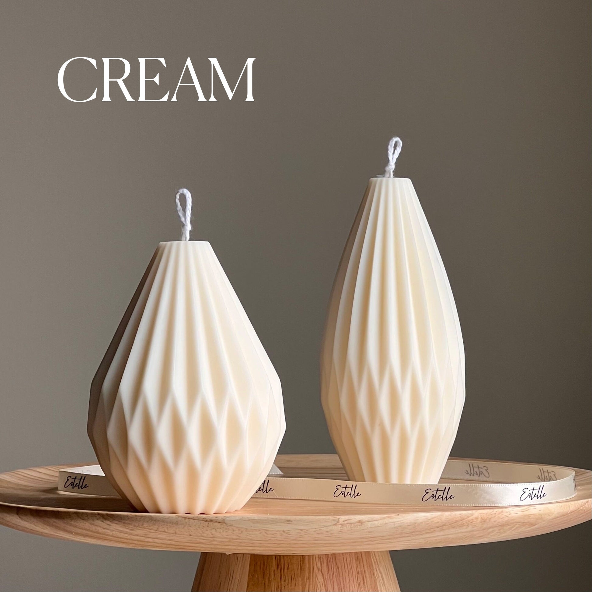 Origami Lantern Candle: Sculptural Soy Wax Candle, Minimalist Decor