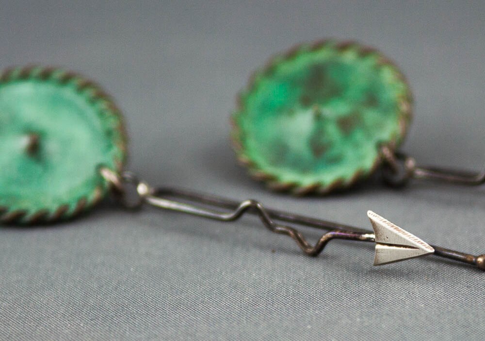 Boucles d'oreilles à tige tribales turquoise, boucles d'oreilles bohèmes argentées