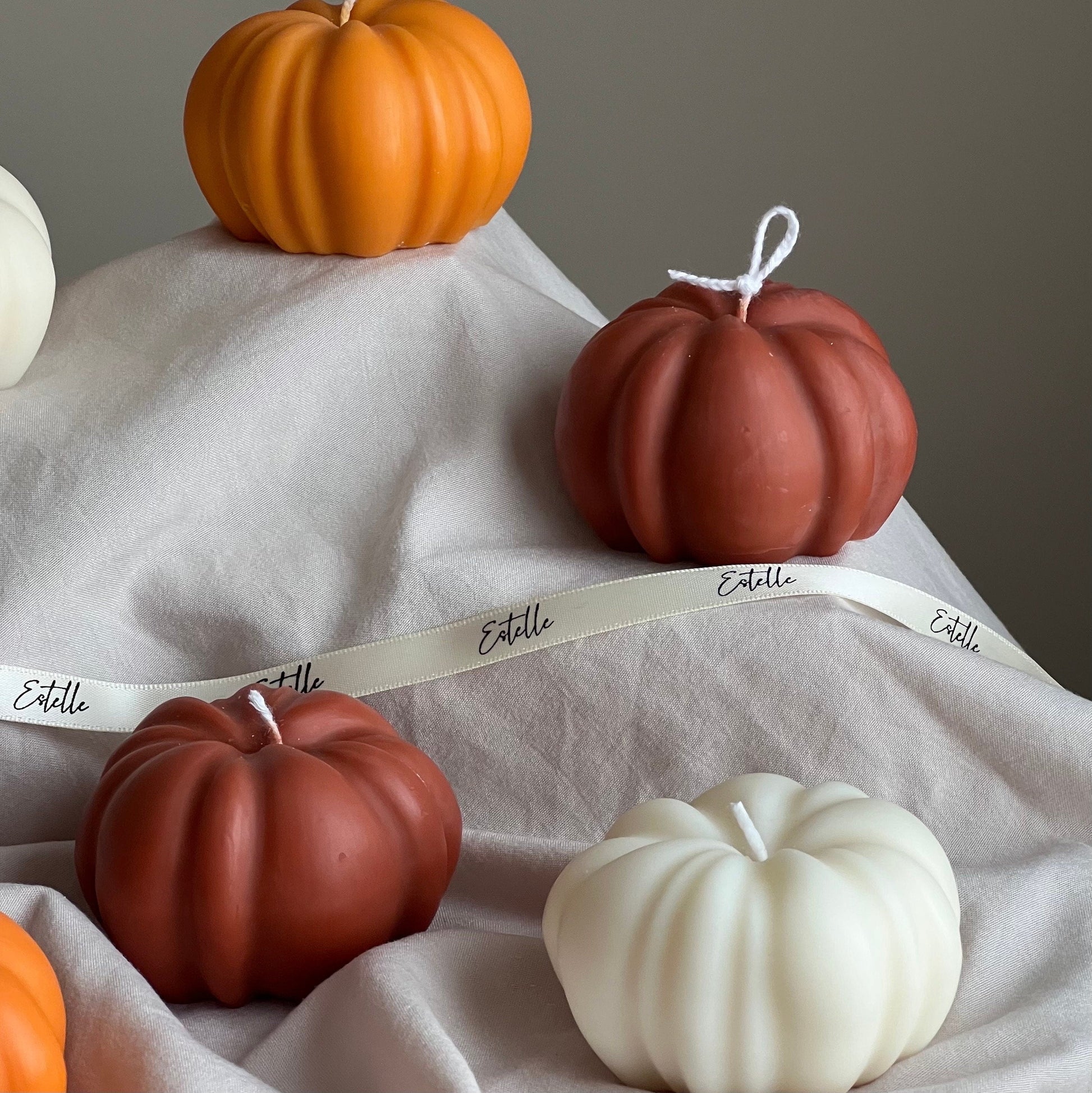 Handmade Autumn Pumpkin Soy Wax Candle: Halloween Decor