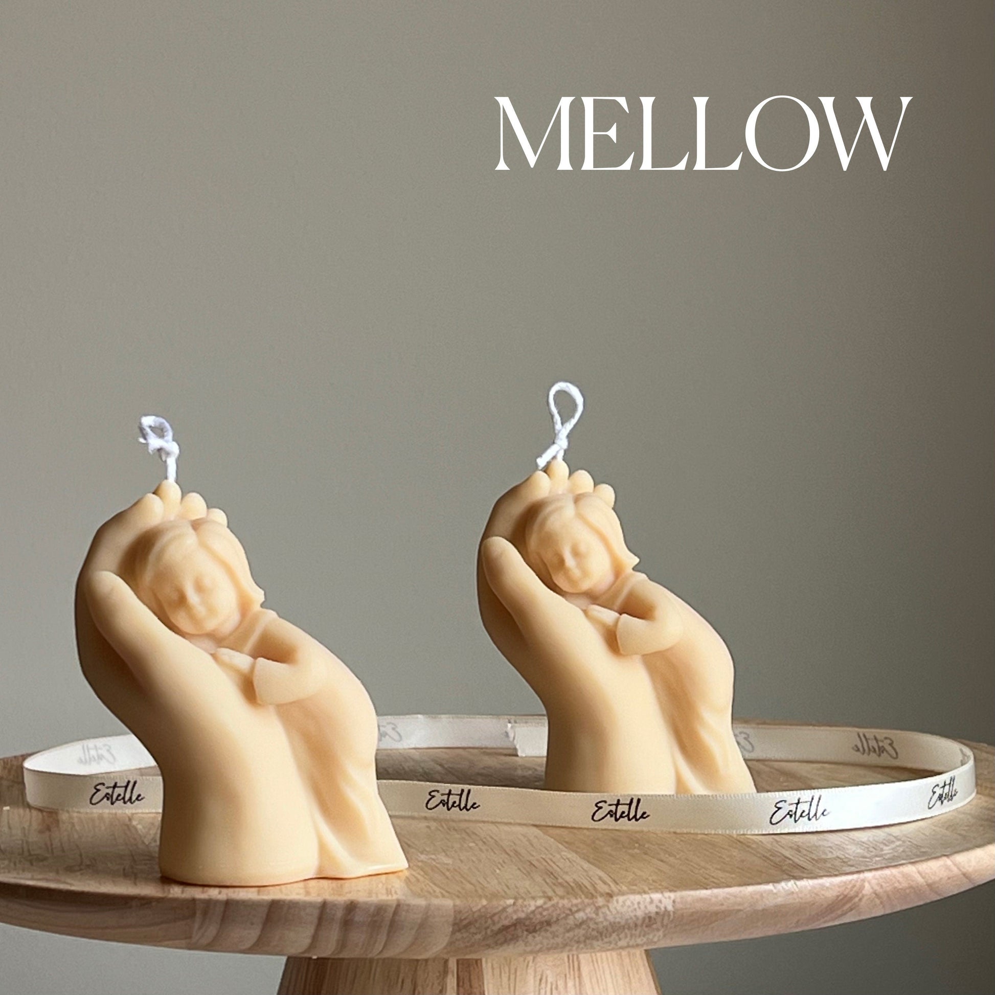 Handmade Baby In Hand Soy Wax Candle: Mother's Love Gift