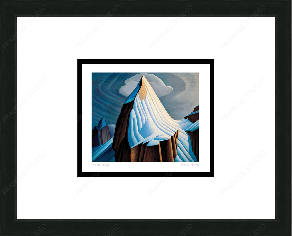 Mont Lefroy par Lawren S. Harris, carte d'art Groupe des Sept, carte d'art encadrée