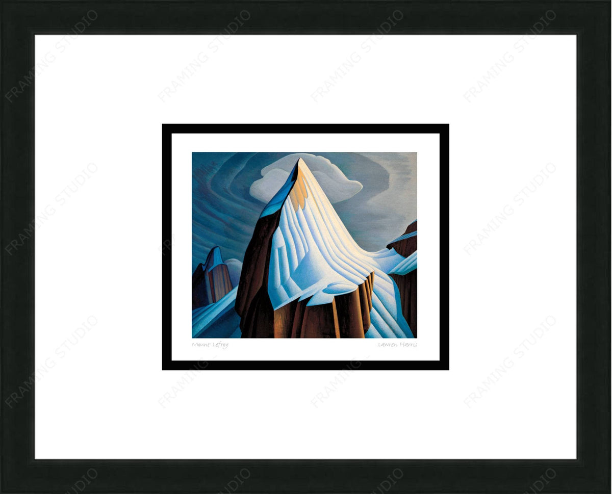 Mont Lefroy par Lawren S. Harris, carte d'art Groupe des Sept, carte d'art encadrée
