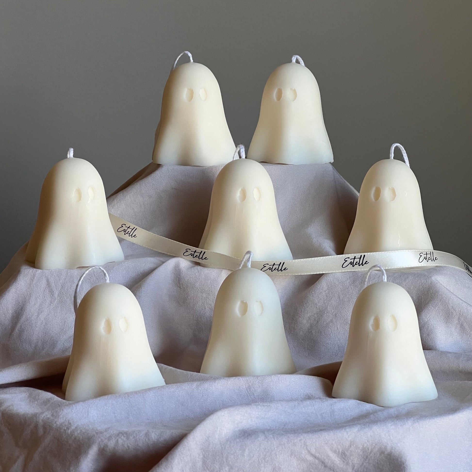Handmade Halloween Ghost Candle | Sculptural Soy Wax Home Decor