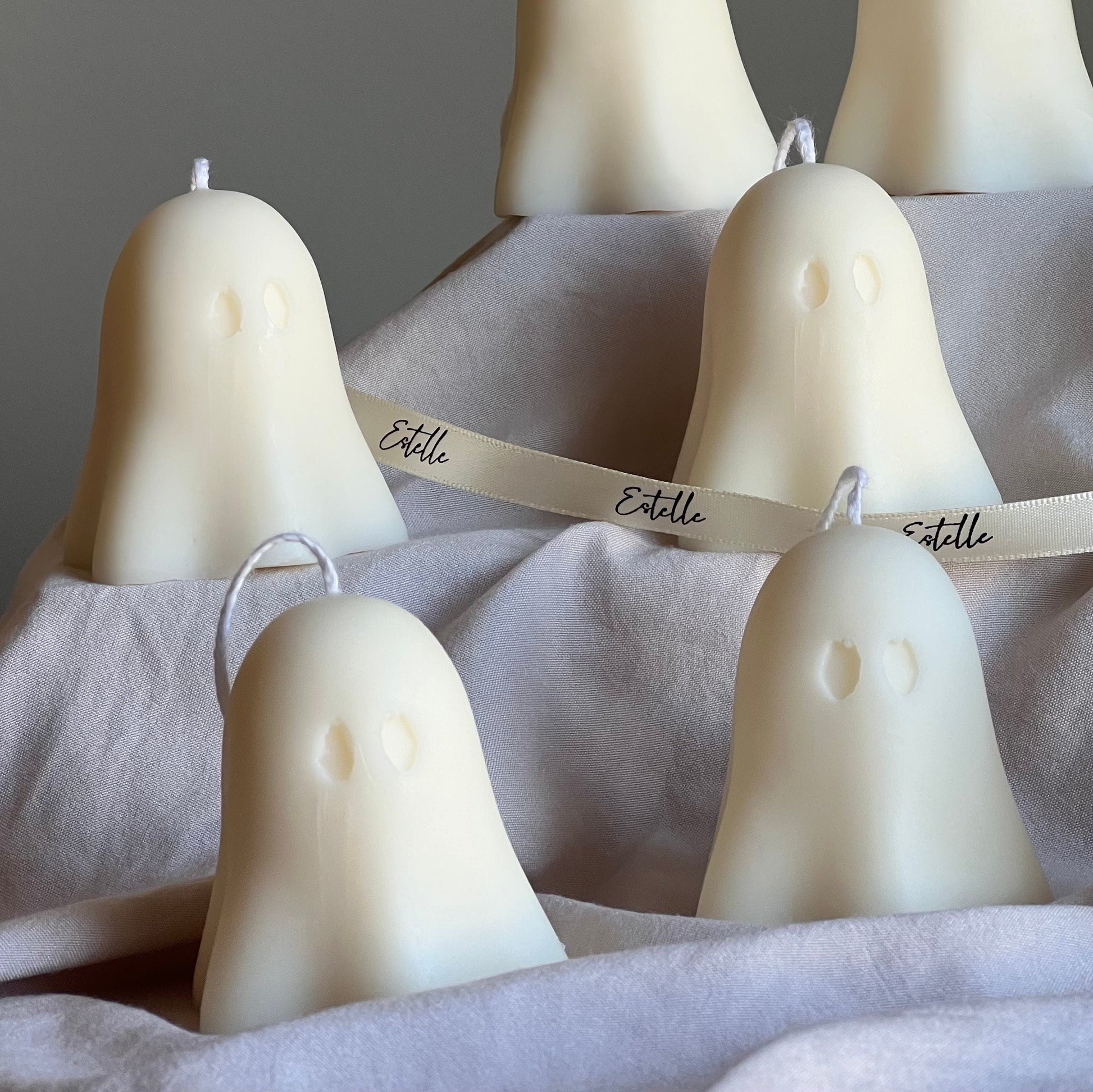 Handmade Halloween Ghost Candle | Sculptural Soy Wax Home Decor