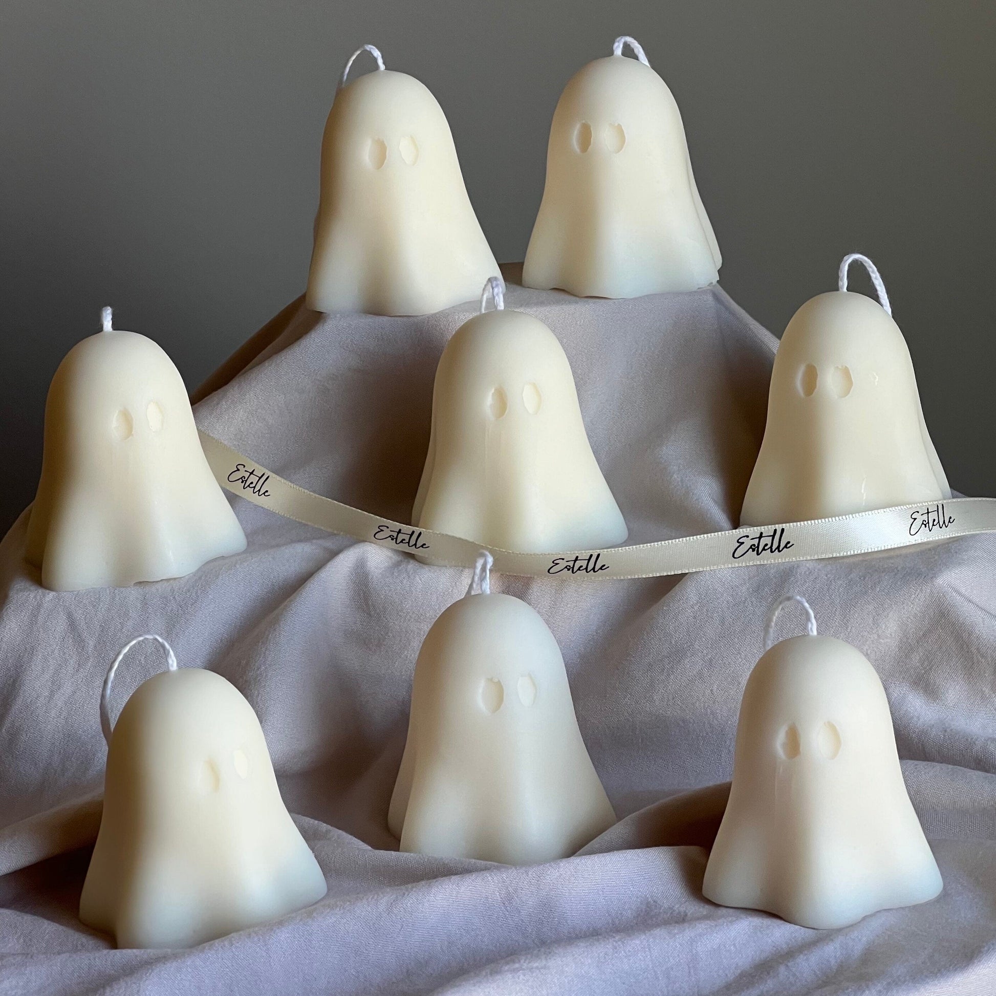 Handmade Halloween Ghost Candle | Sculptural Soy Wax Home Decor
