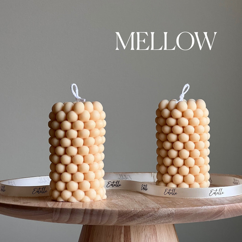 Bubble Soy Wax Pillar Candle: Geometric Home Decor